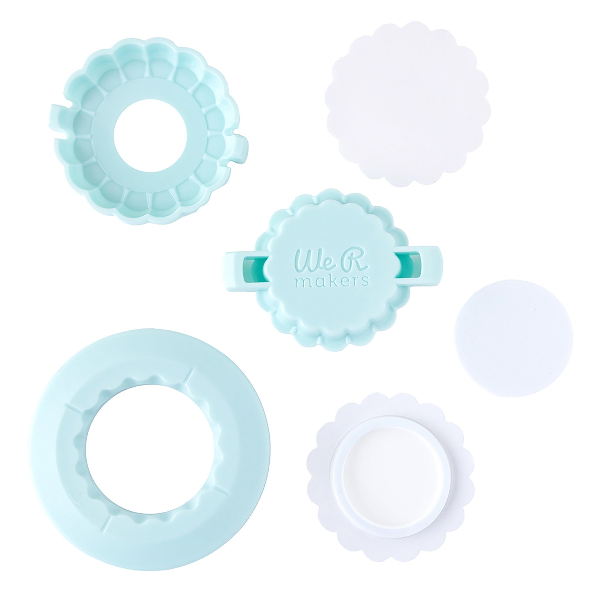 We R Scallop Circle Button Press Insert and Sticker/Shaker Refills