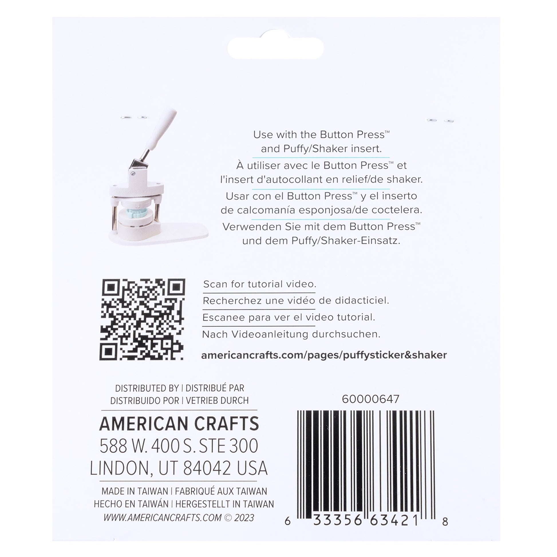 We R Scallop Circle Button Press Insert and Sticker/Shaker Refills