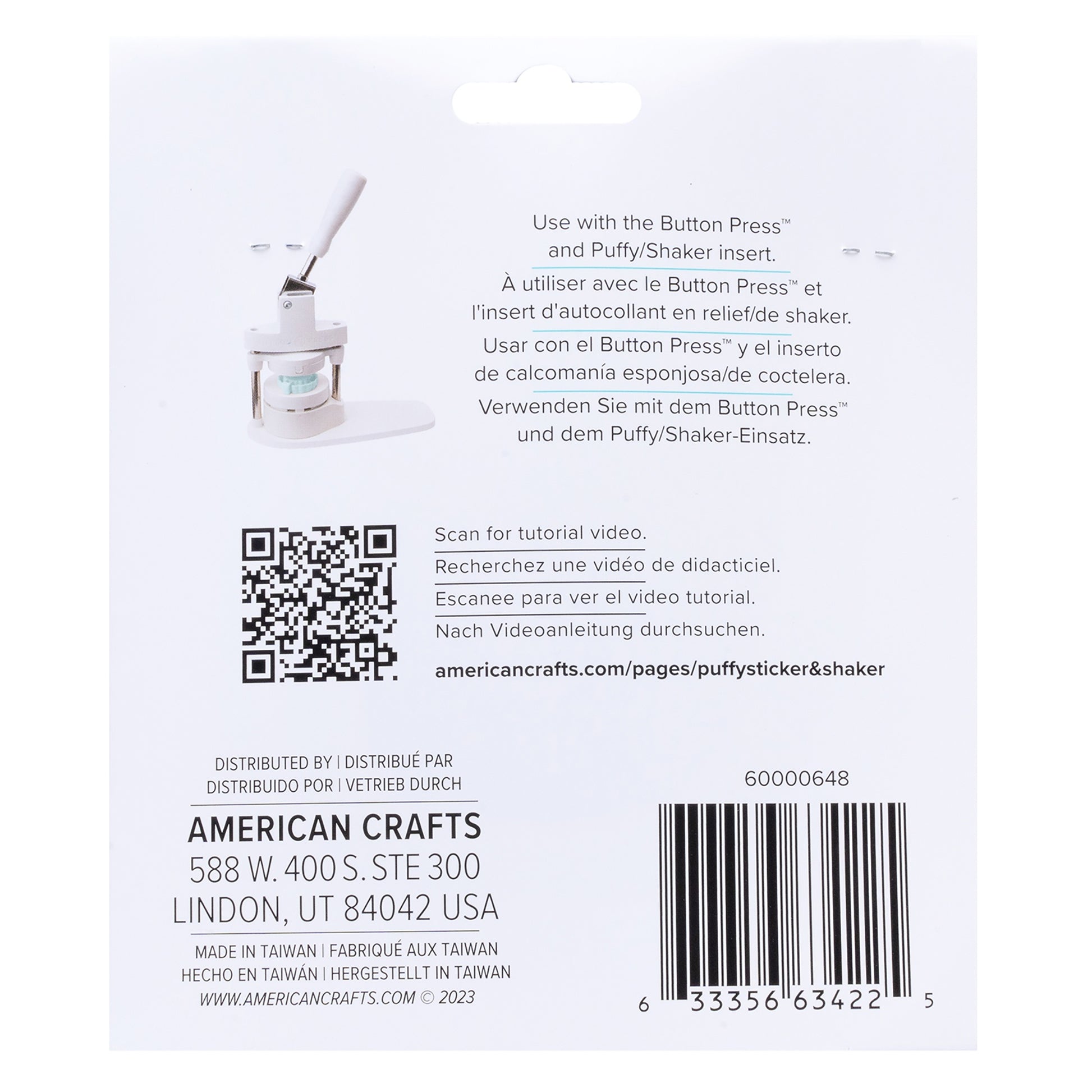 We R Scallop Circle Button Press Insert and Sticker/Shaker Refills