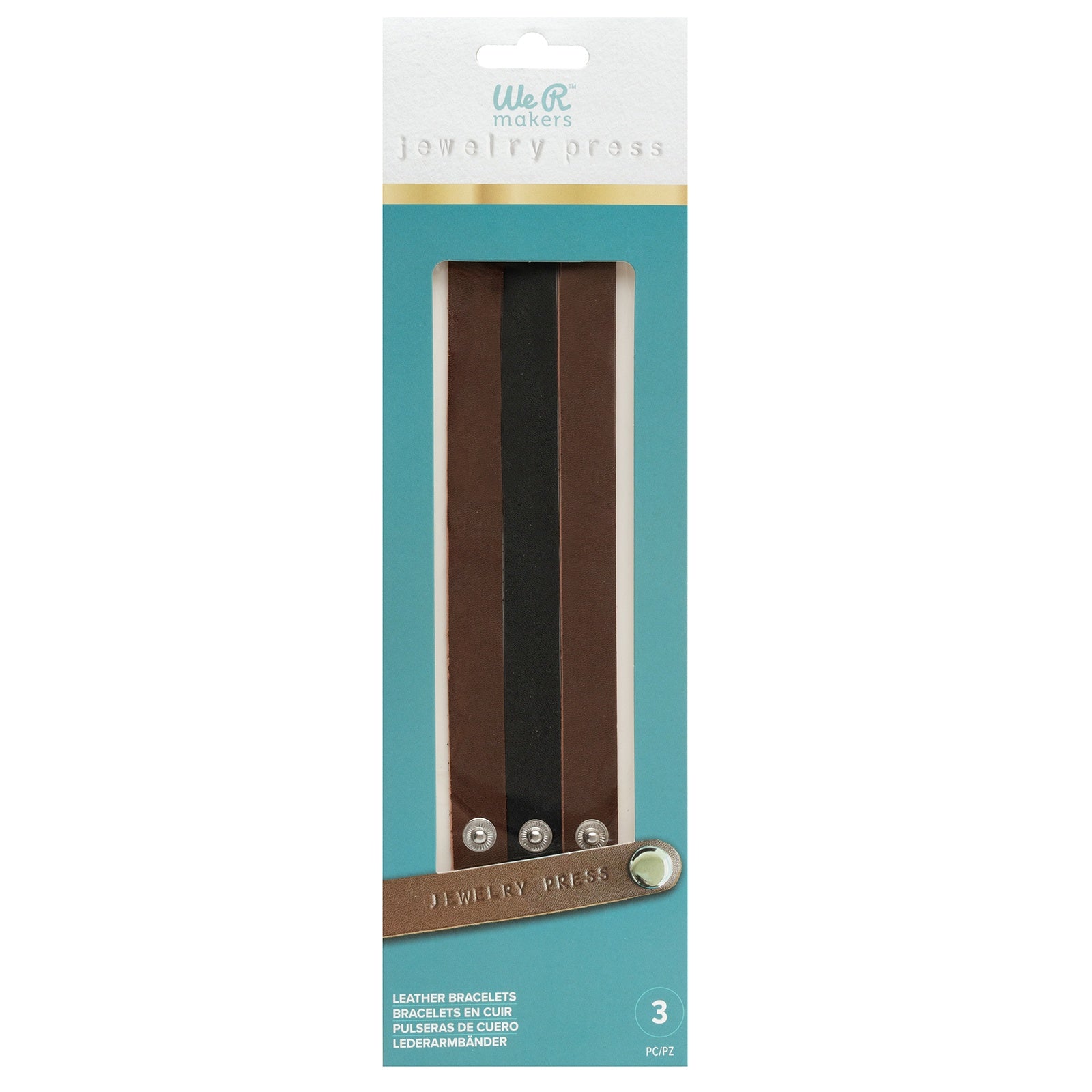 We R Makers Jewelry Press Leather Bracelets - 3 pack