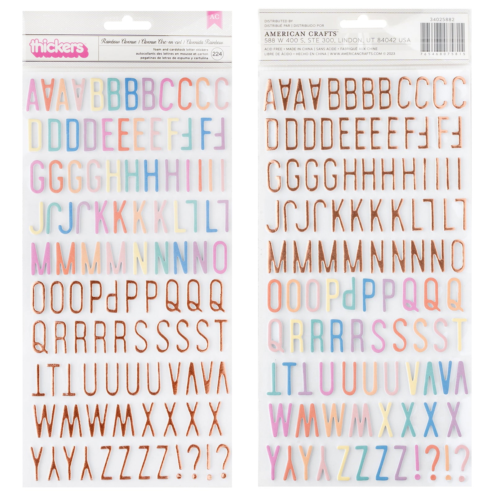 American Crafts Rainbow Avenue Thickers