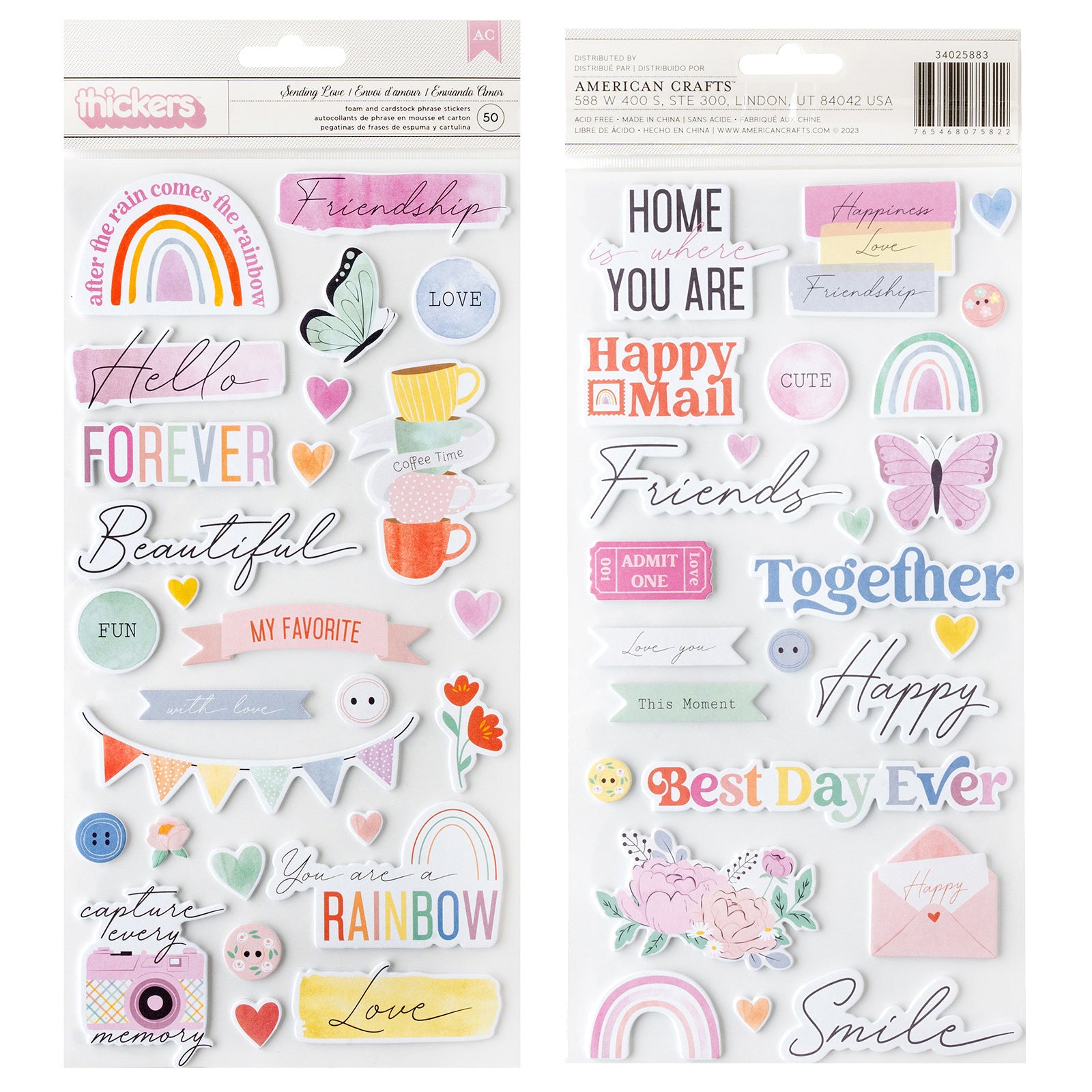 American Crafts Rainbow Avenue Thickers