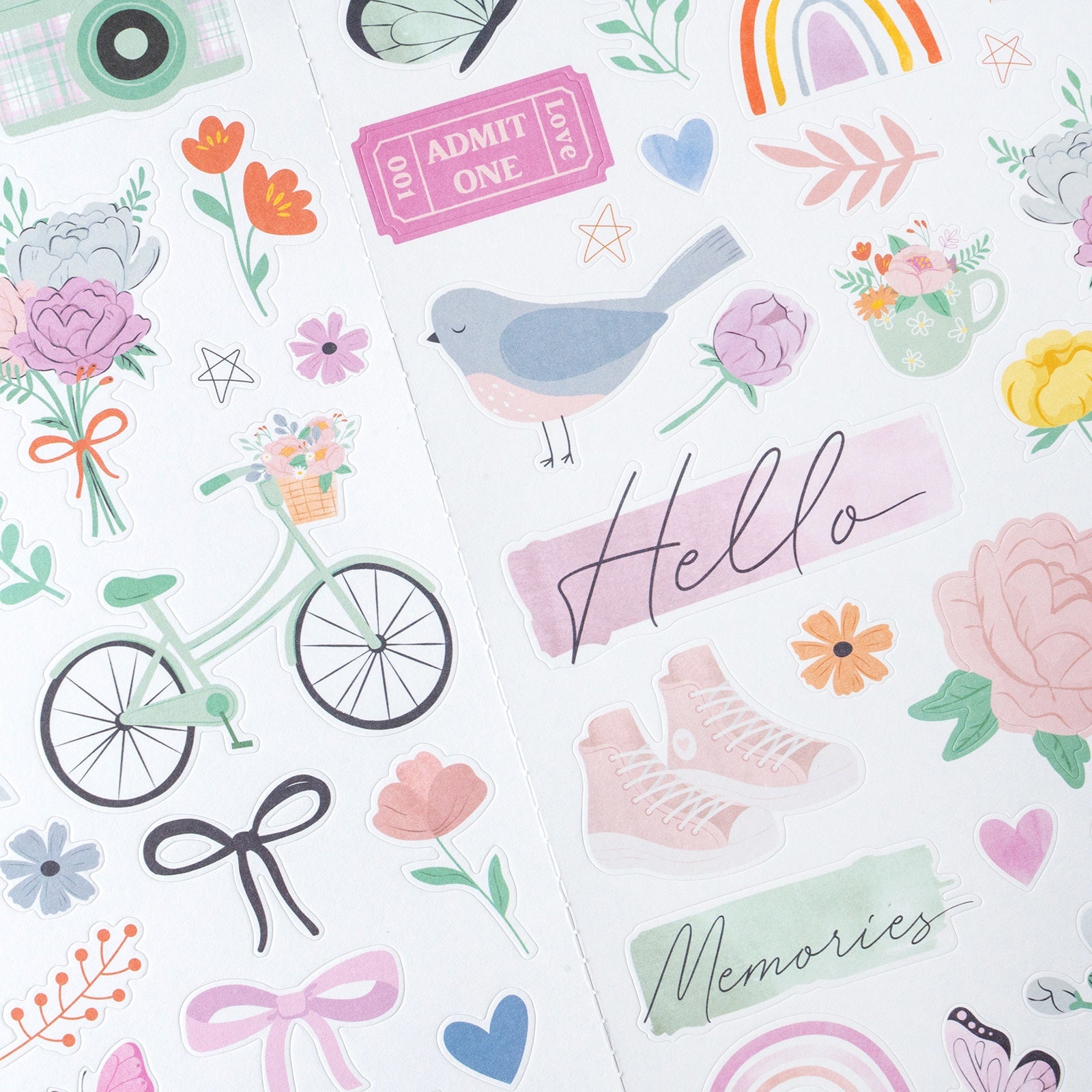 American Crafts Rainbow Avenue Cardstock Stickers - 100 pcs