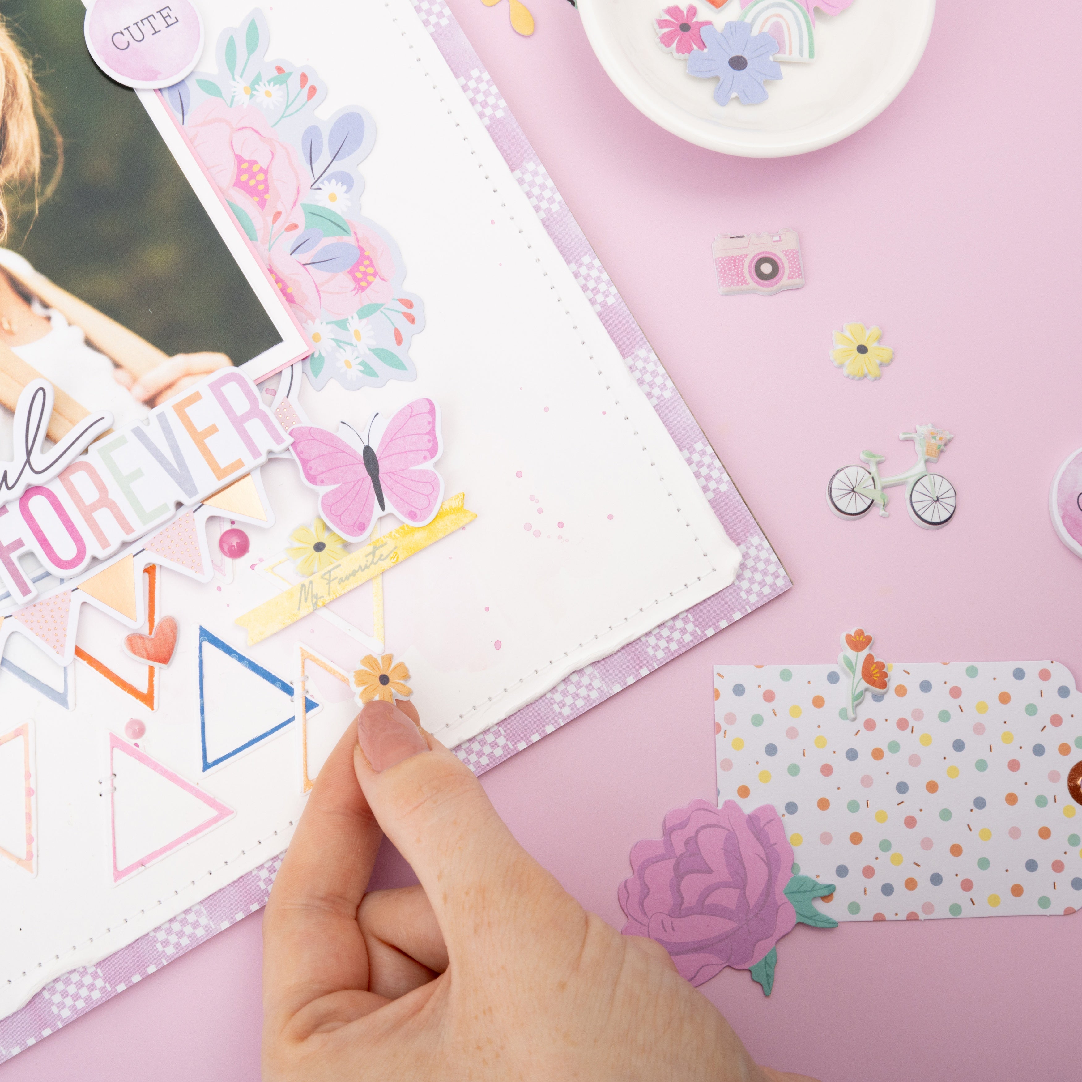 American Crafts Rainbow Avenue Puffy Stickers - Icons,  37 Pieces