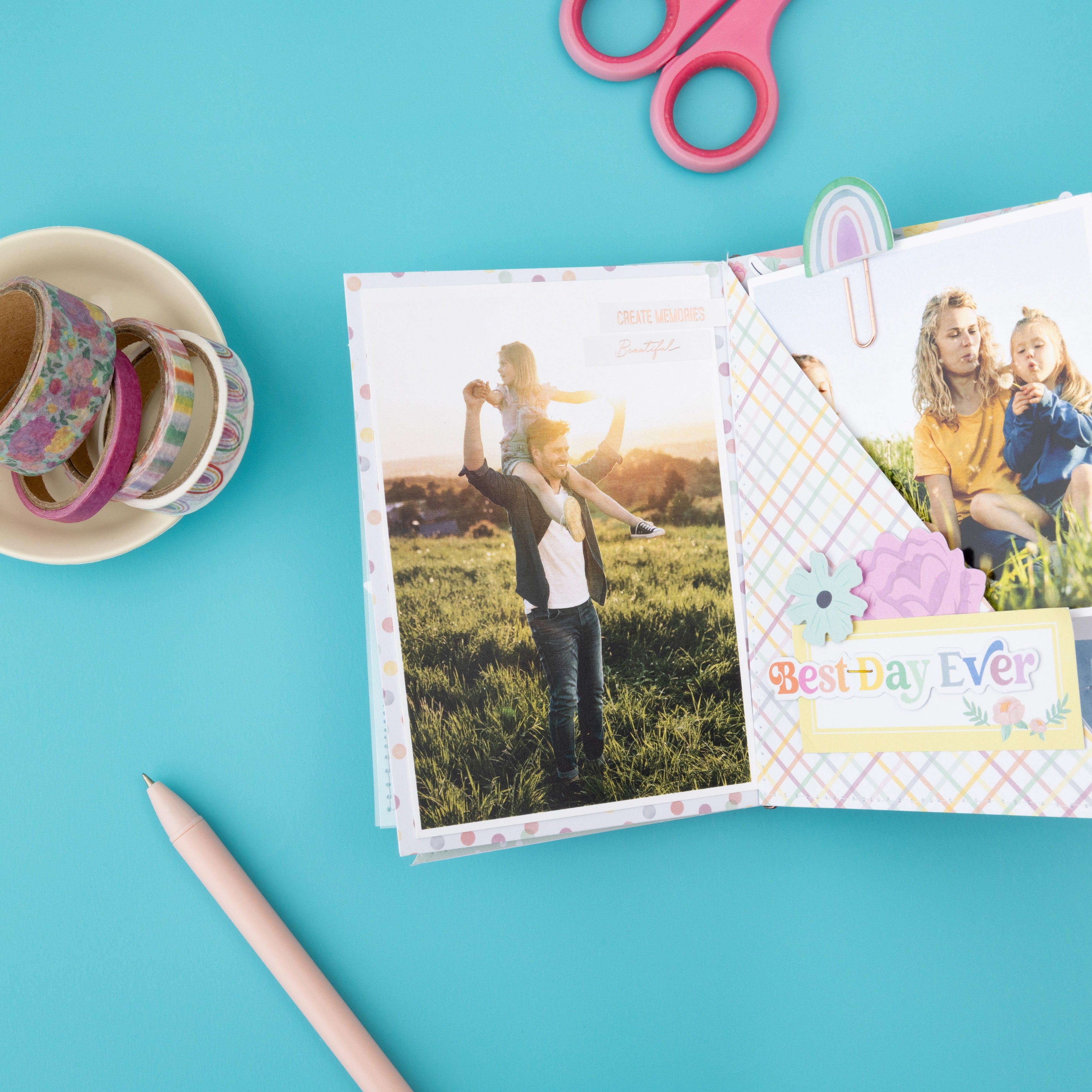 American Crafts Rainbow Avenue Rose Gold Foil Washi Tape - 12 Pack