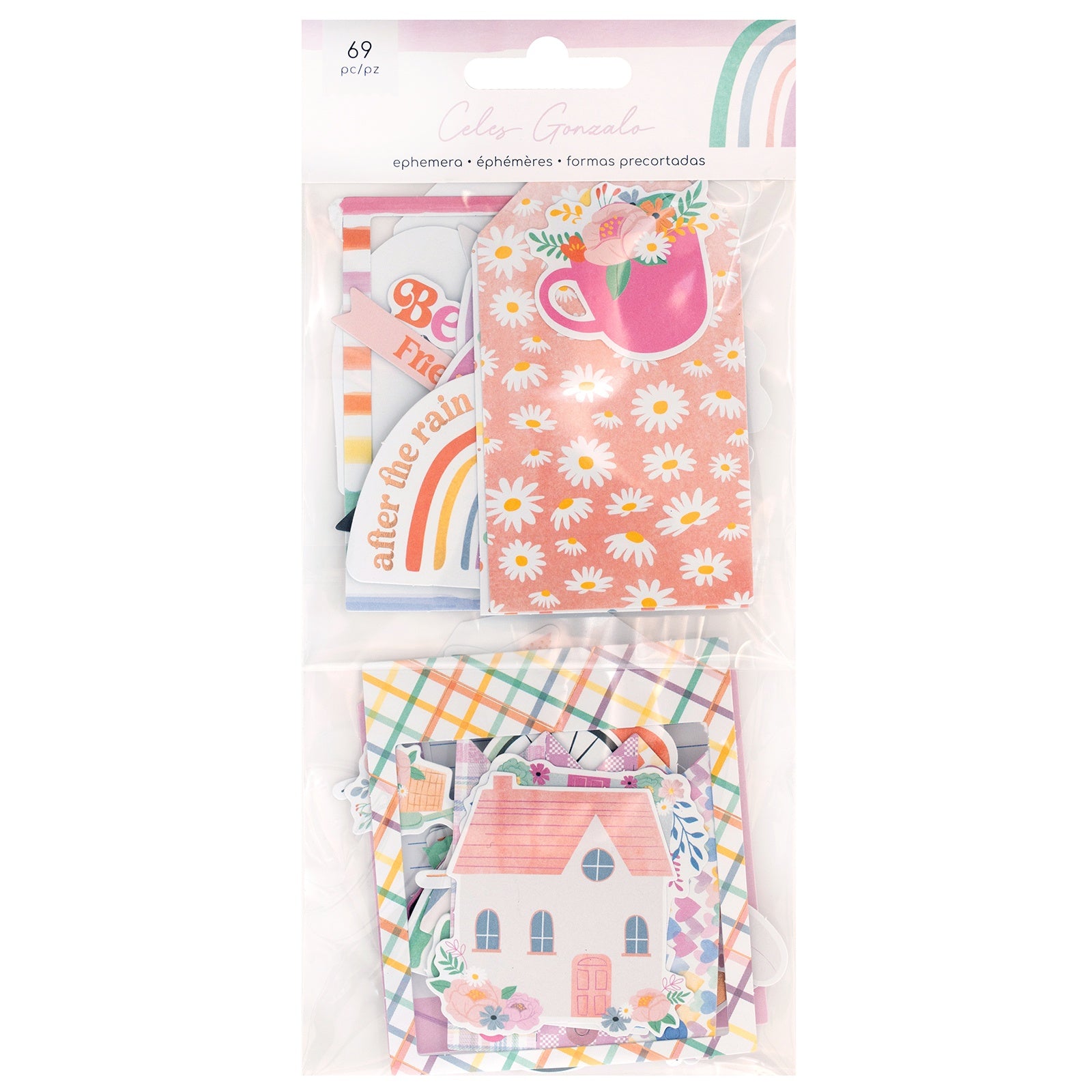 American Crafts Rainbow Avenue Icons Ephemera Die Cuts Set