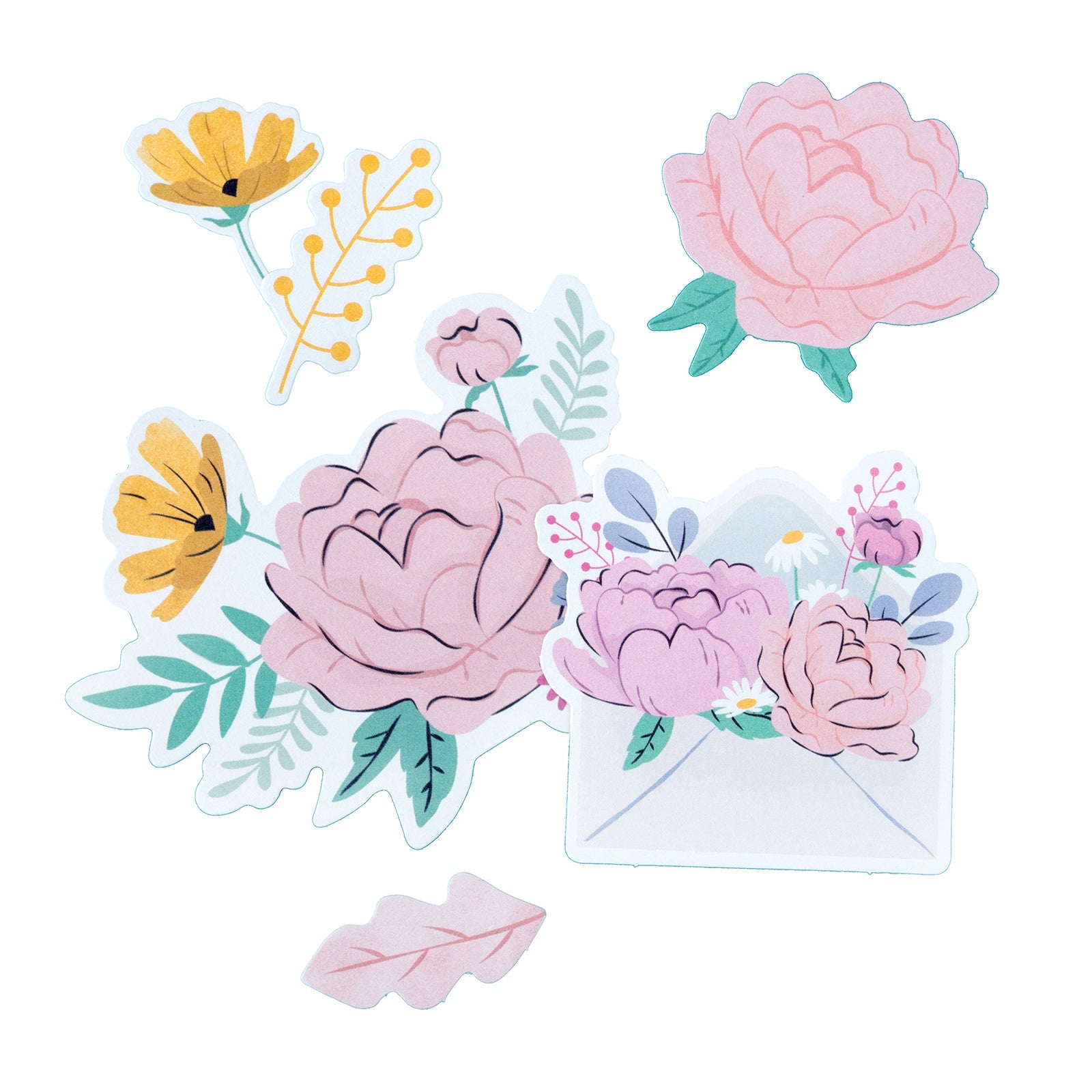 American Crafts Rainbow Avenue Floral Ephemera Die Cuts Set