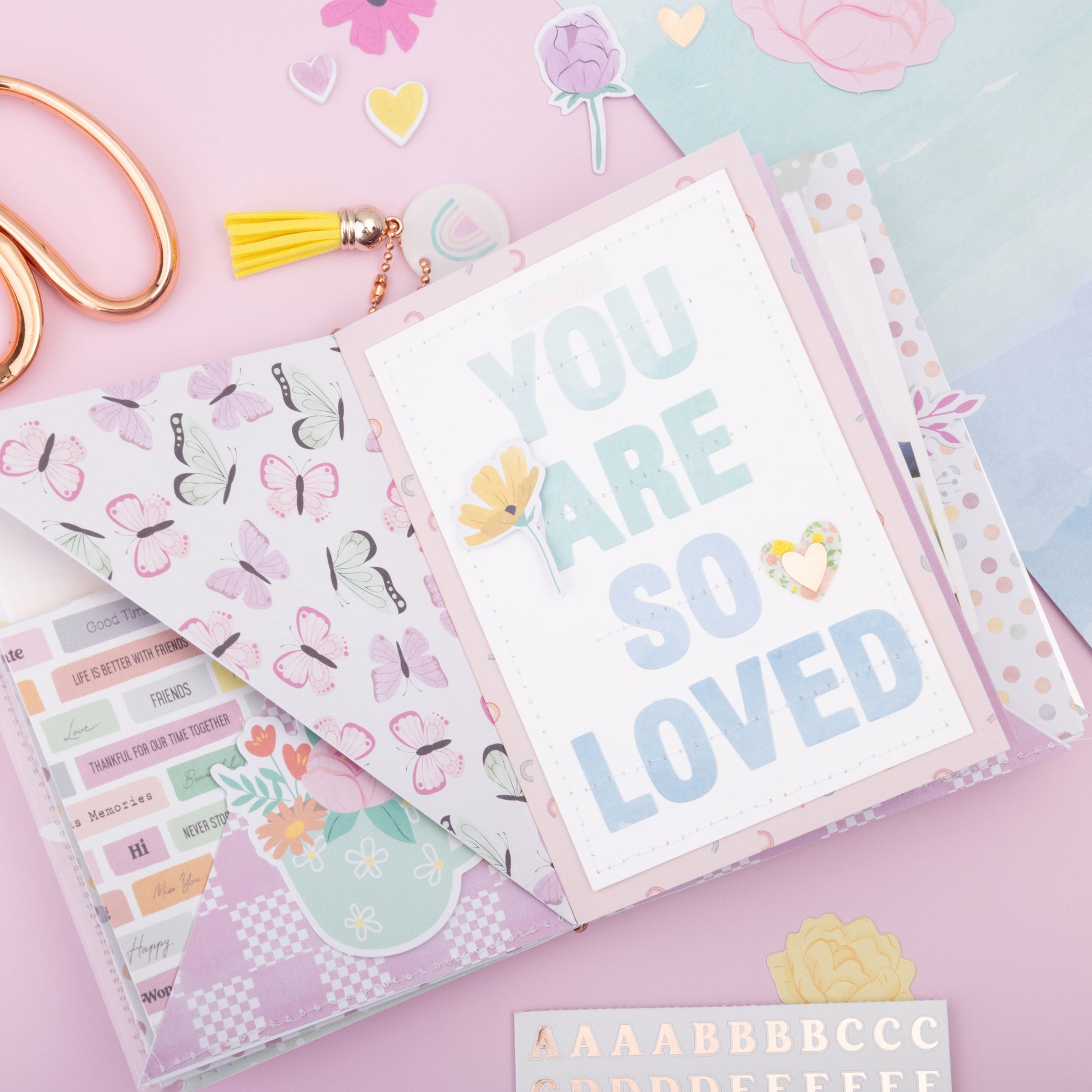 American Crafts Rainbow Avenue Floral Ephemera Die Cuts Set