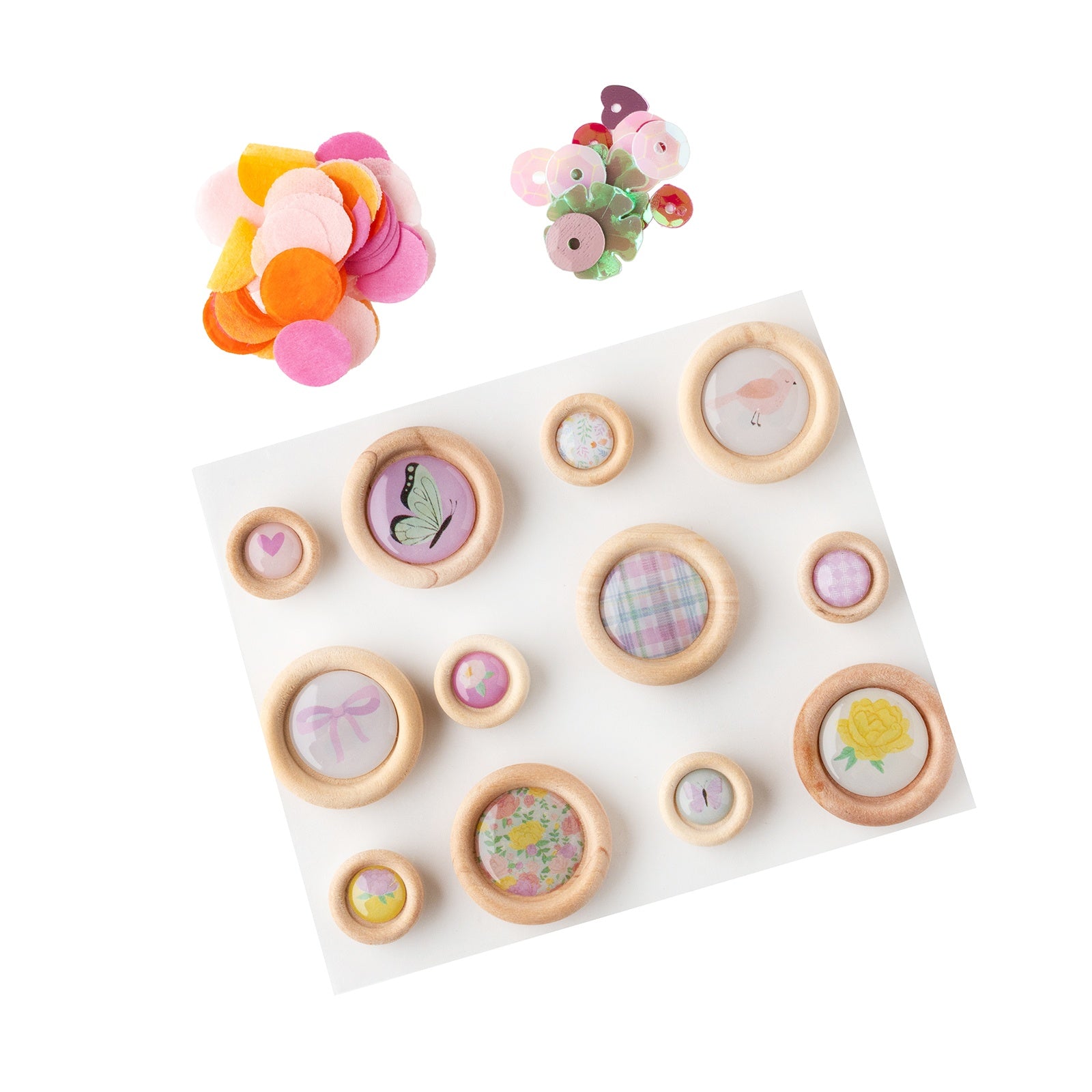 American Crafts Rainbow Avenue Confetti Button & Embellishment Pack