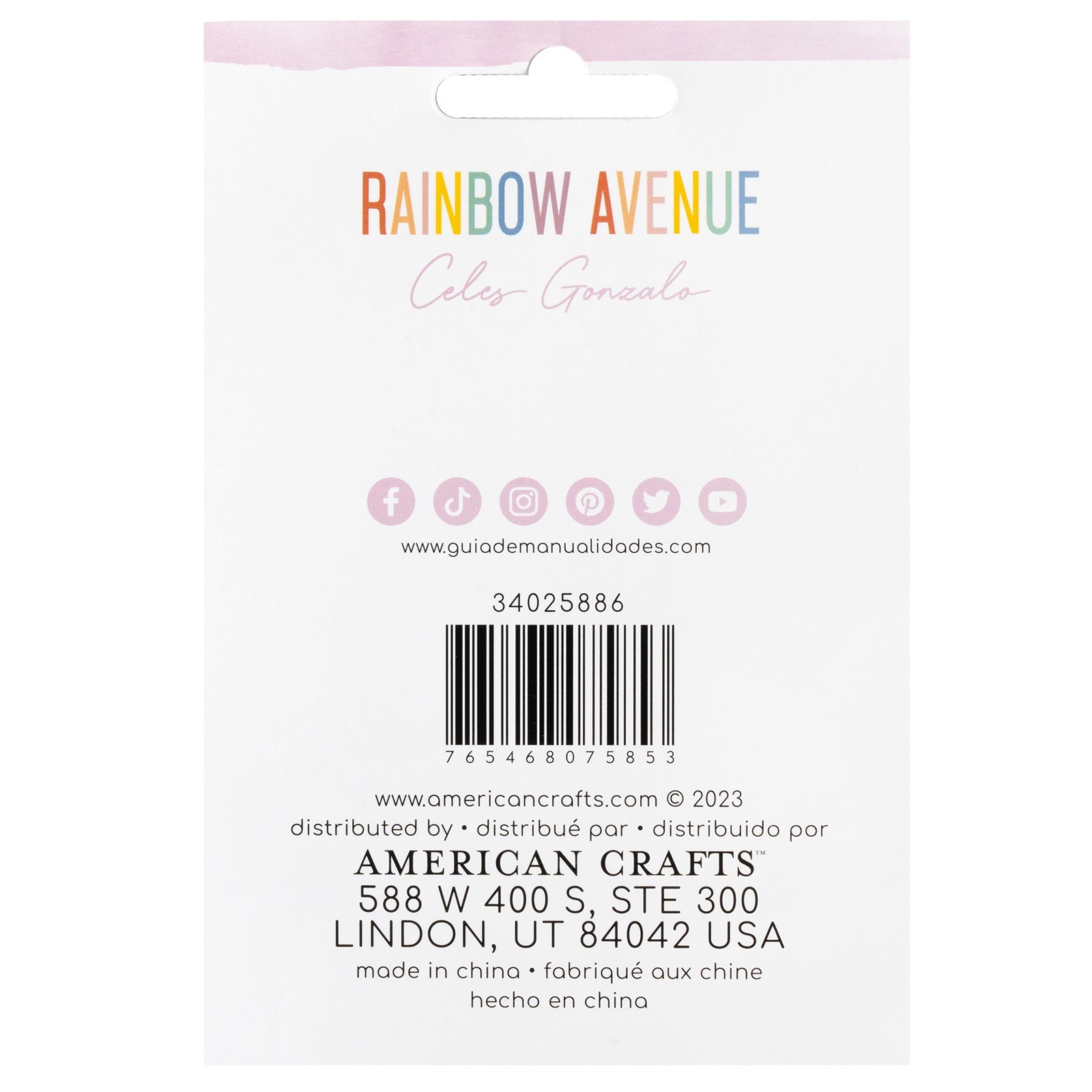 American Crafts Rainbow Avenue Paper Clips - 6 Pack