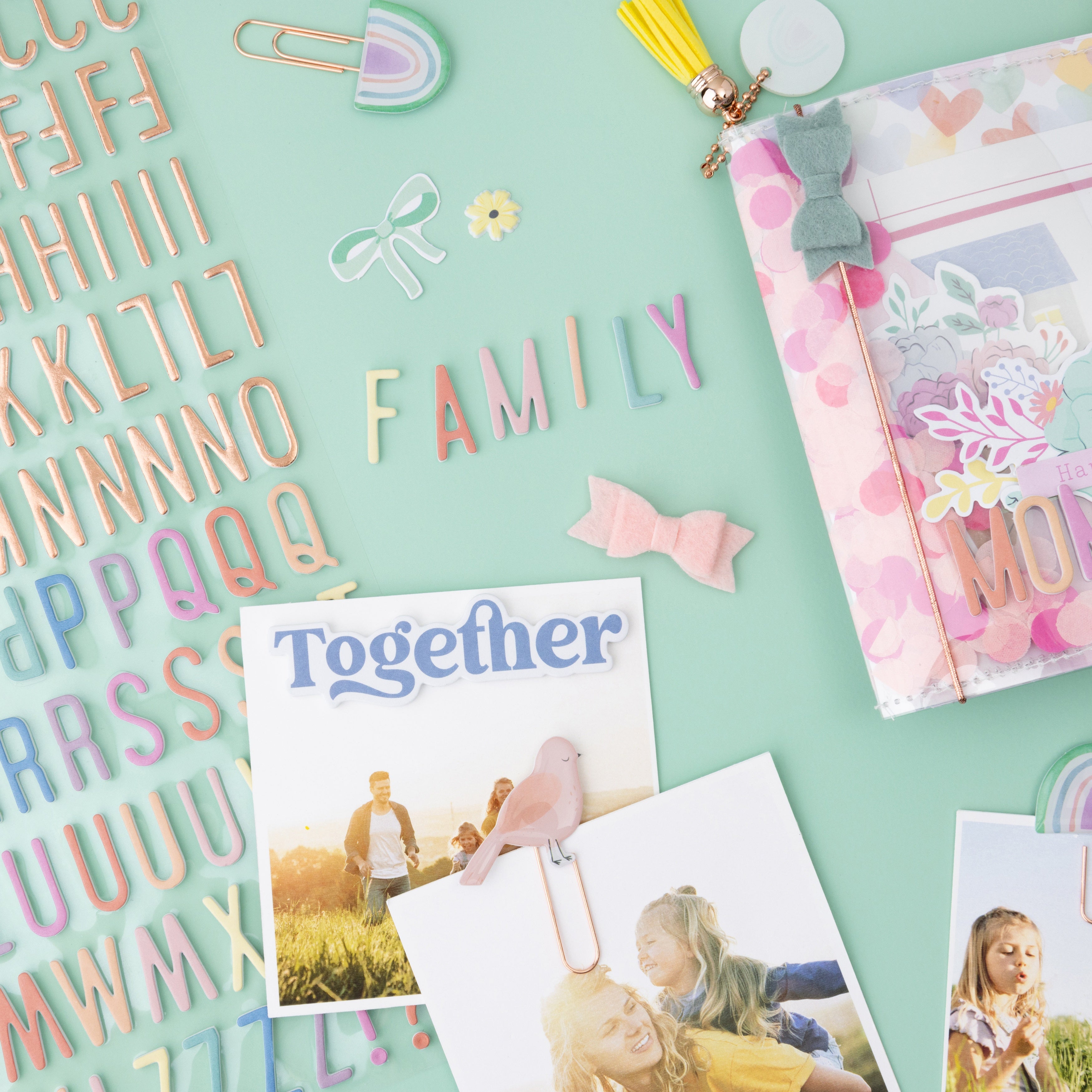 American Crafts Rainbow Avenue Bows - 12 pack