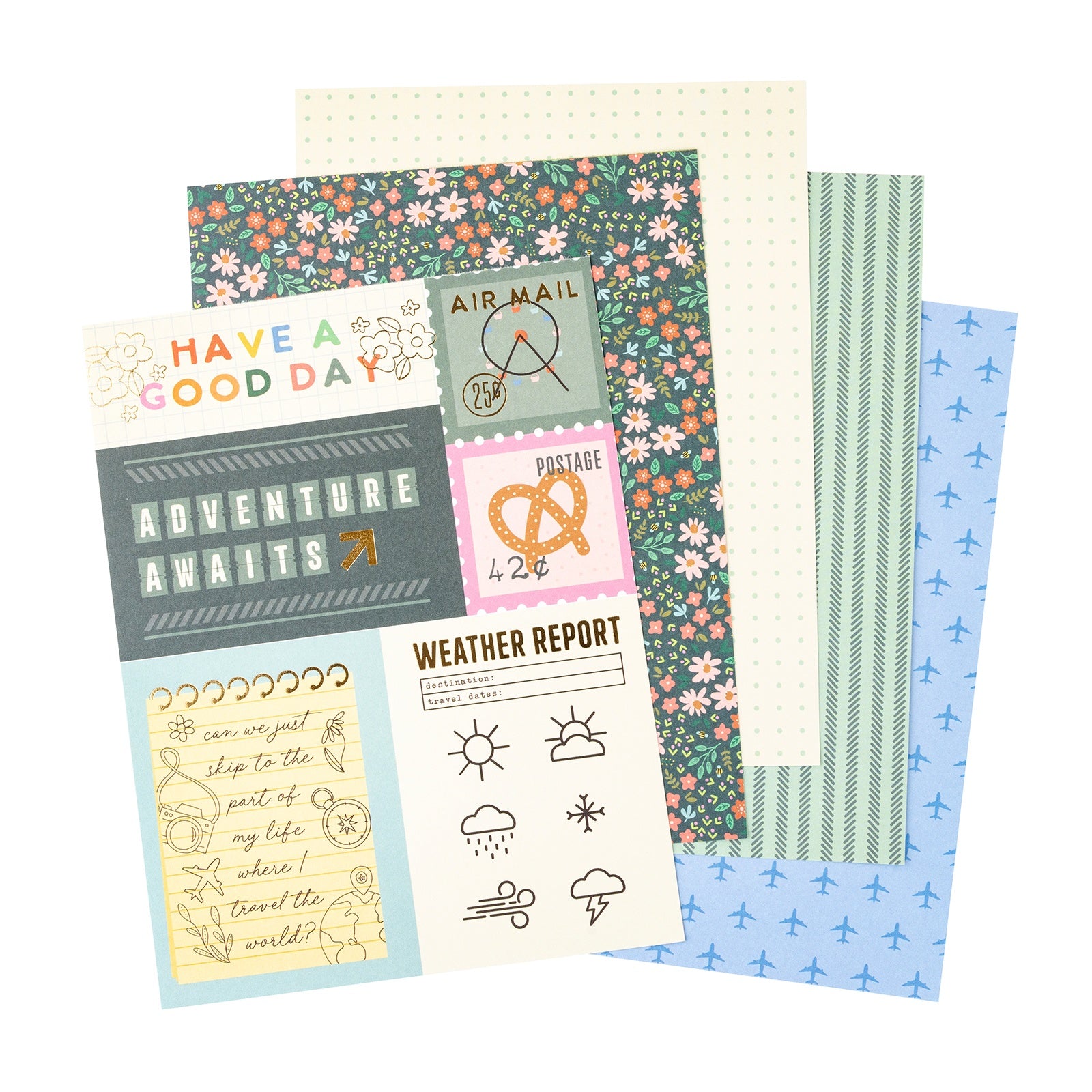 Coast-to-Coast 6x8" Single-Sided Paper Pad with Gold Foil