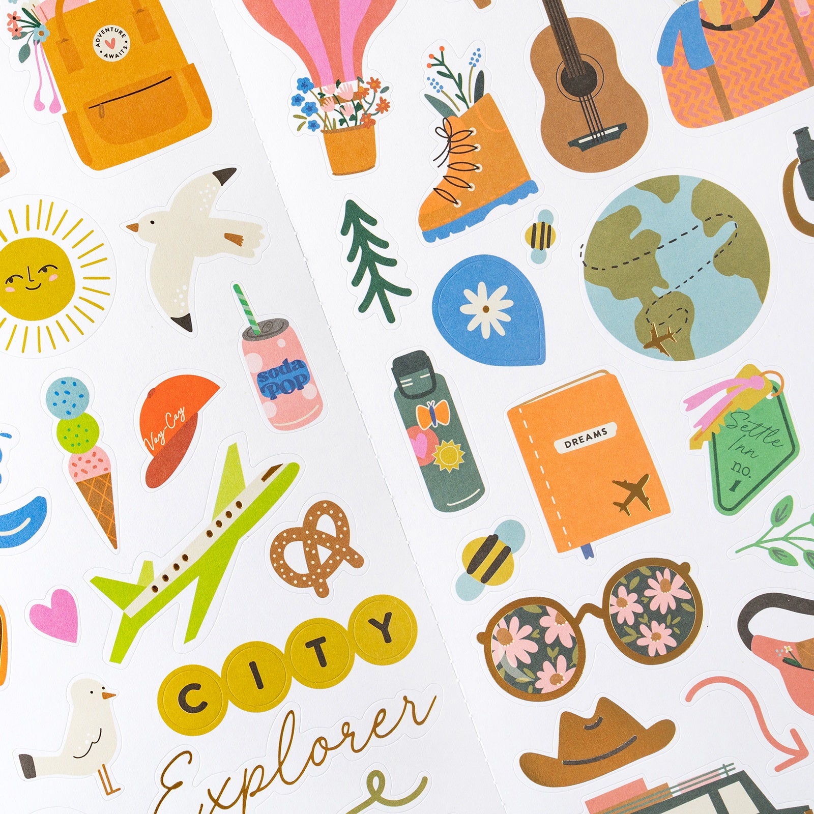 American Crafts Cardstock Stickers - Coast-to-Coast, 70  pieces