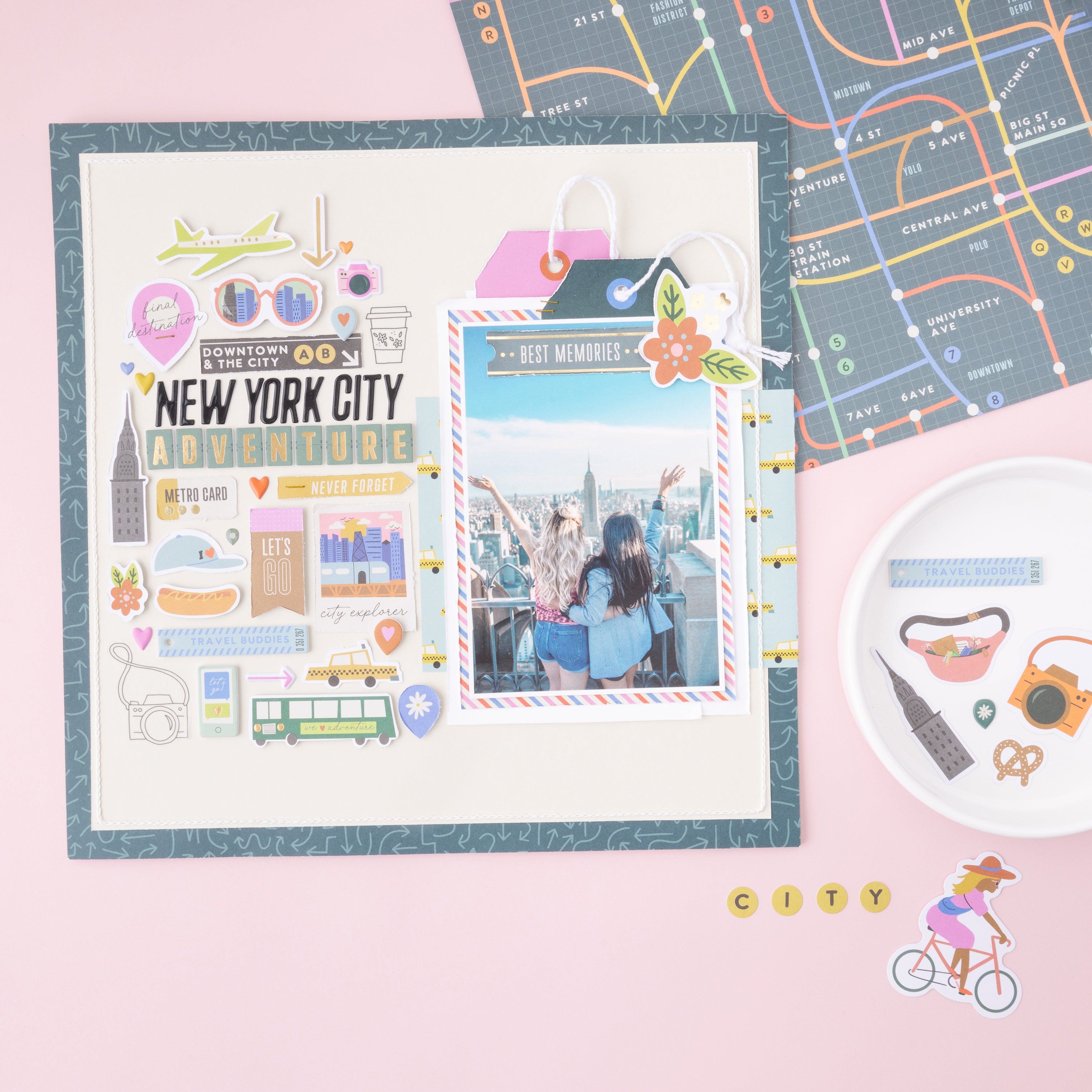 American Crafts Cardstock Stickers - Coast-to-Coast, 70  pieces