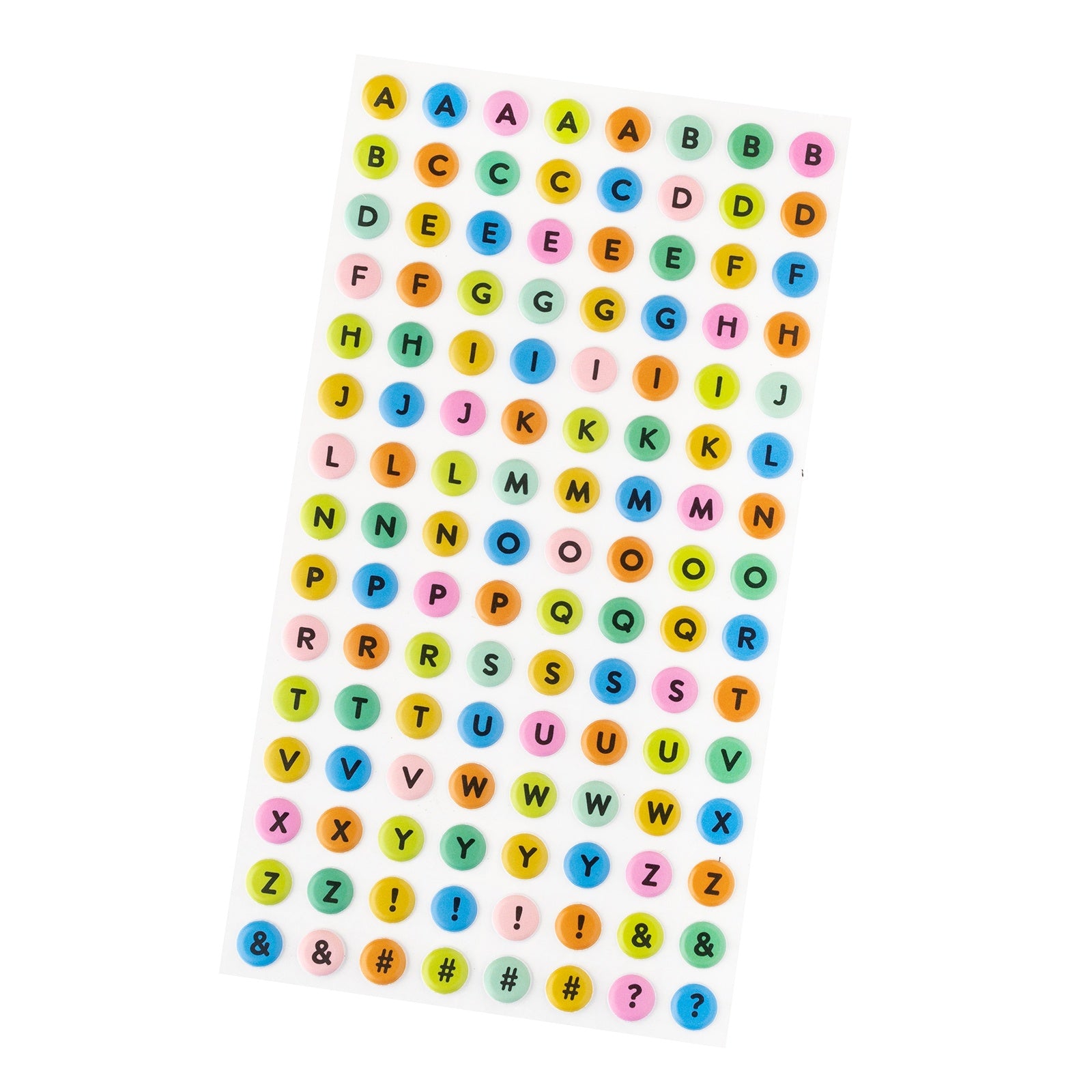 American Crafts Coast to Coast Puffy Stickers - Alpha, 120 Pieces