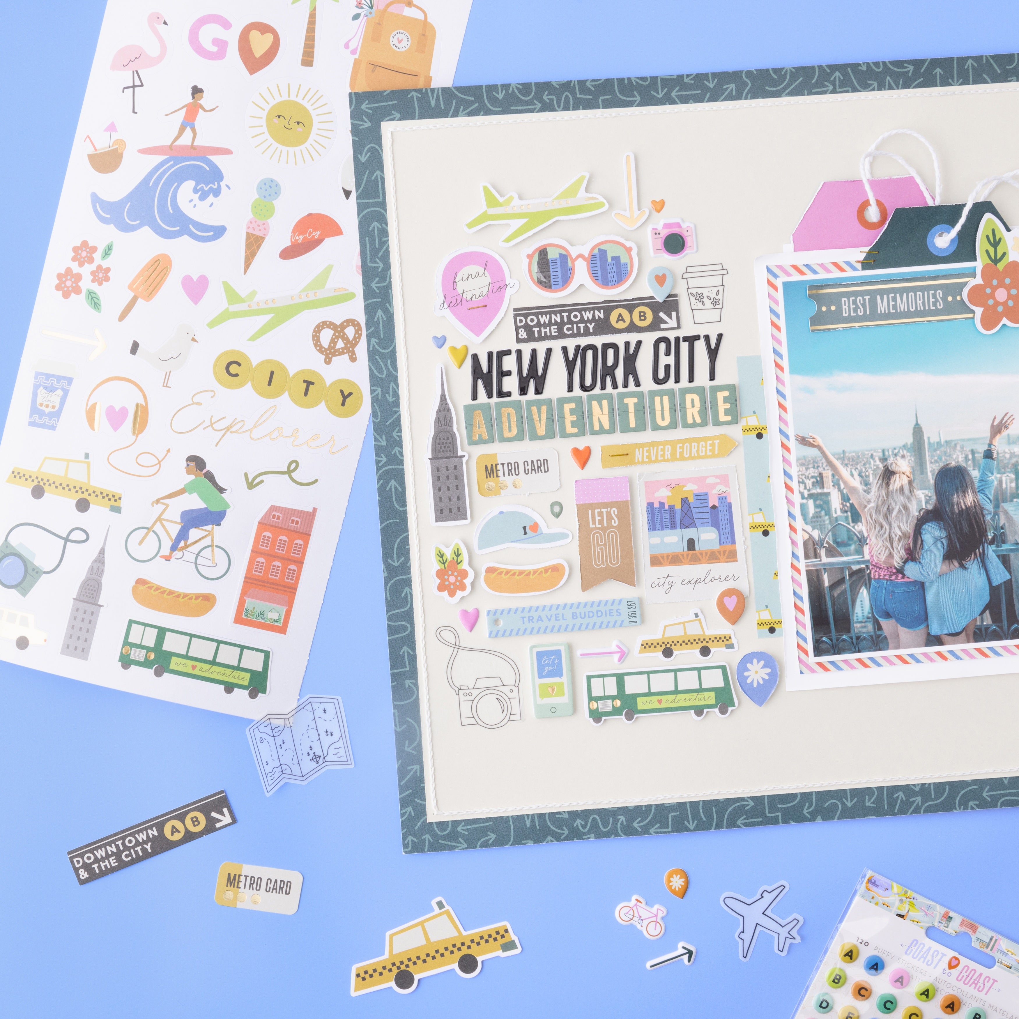 American Crafts Coast to Coast Puffy Stickers - Alpha, 120 Pieces