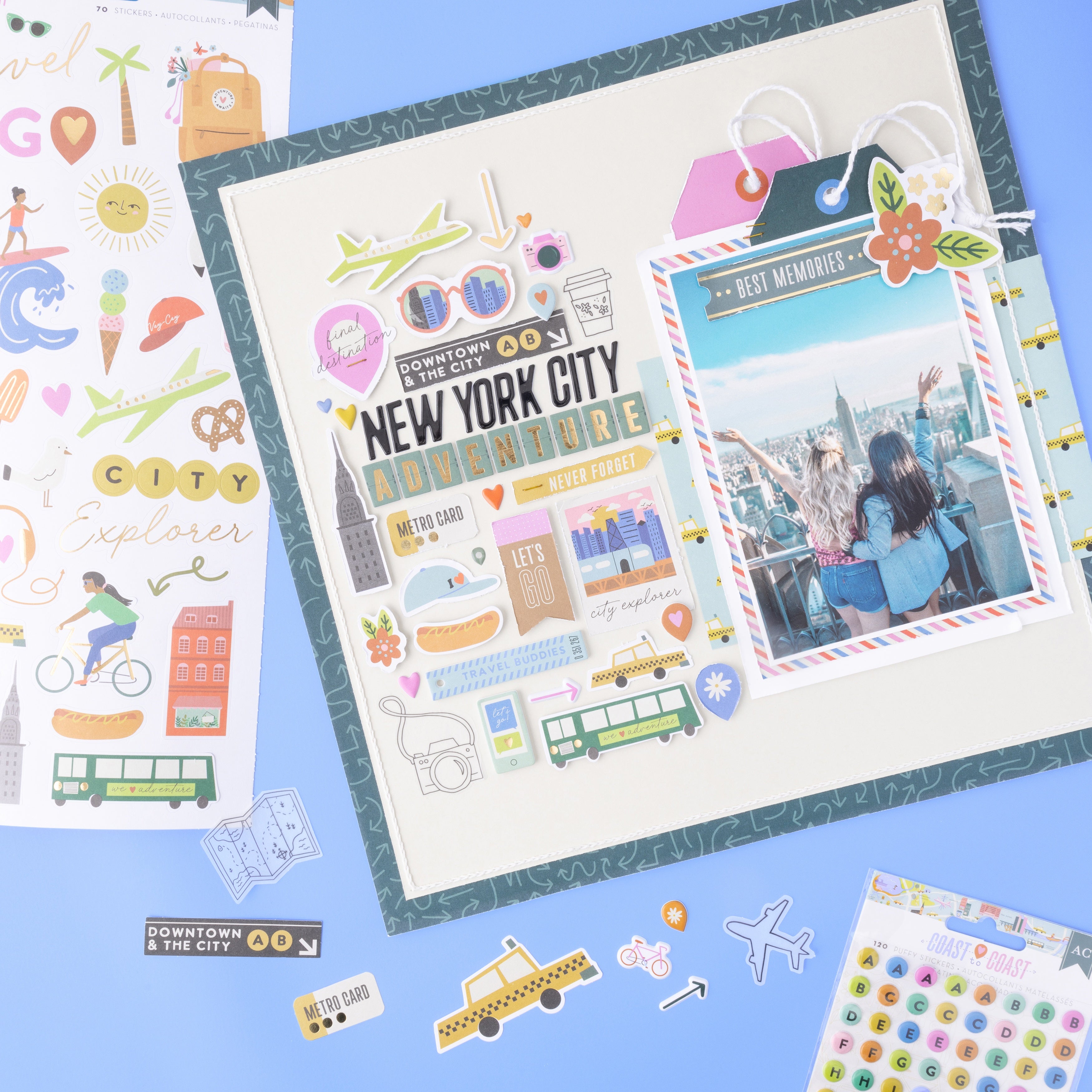 American Crafts Coast to Coast Puffy Stickers - Alpha, 120 Pieces