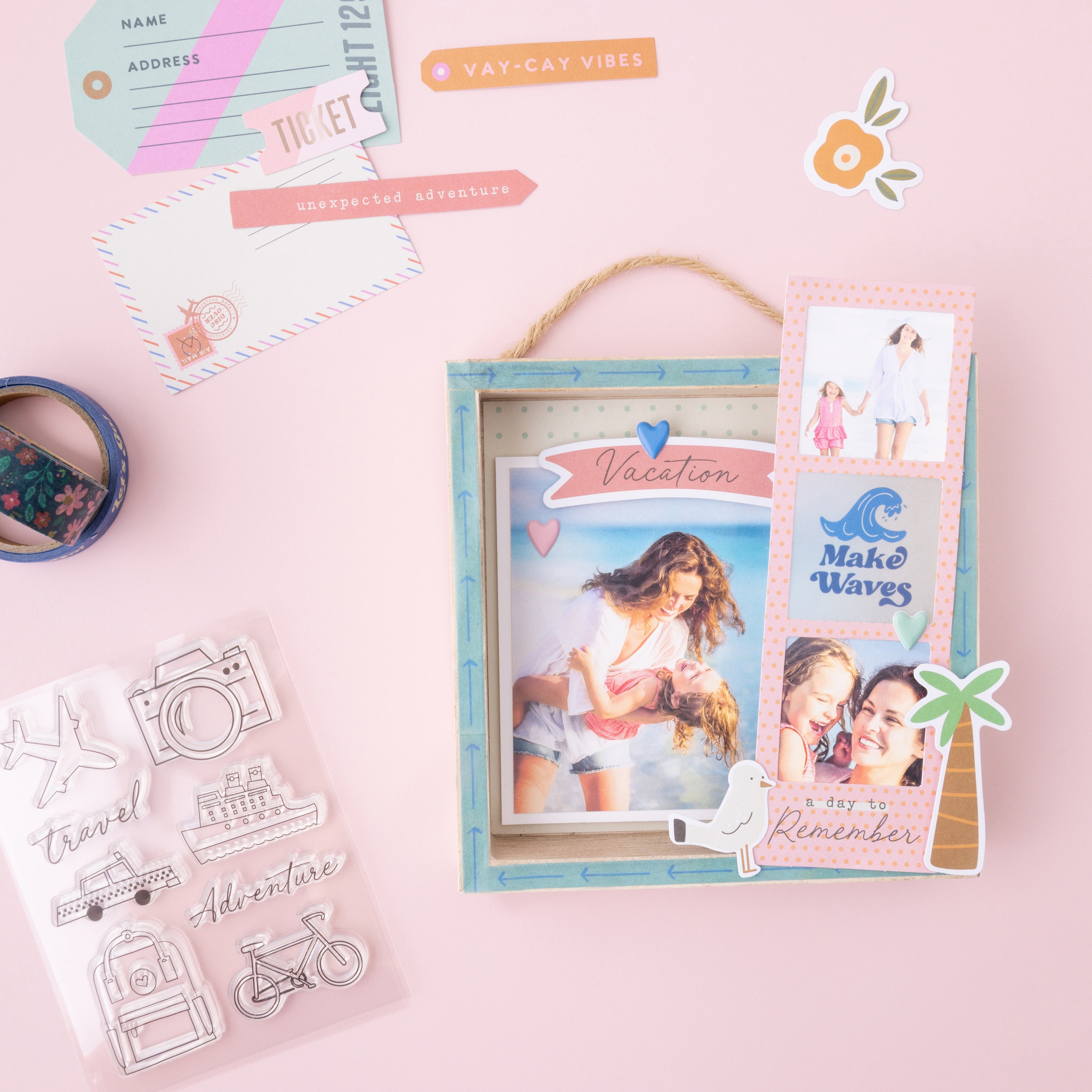 American Crafts Coast to Coast Puffy Stickers- Icons,  47 Pieces