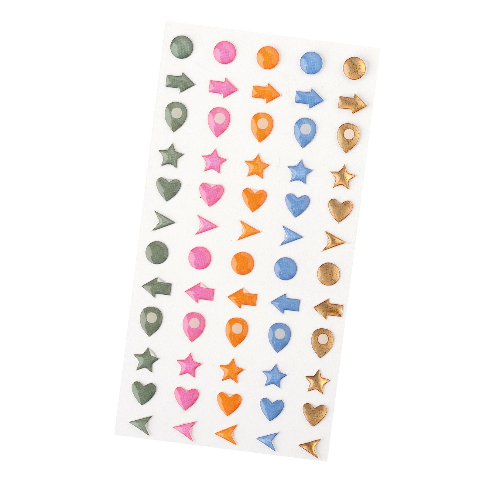 American Crafts Coast to Coast Enamel Dots - Gold Foil, 60 Pieces