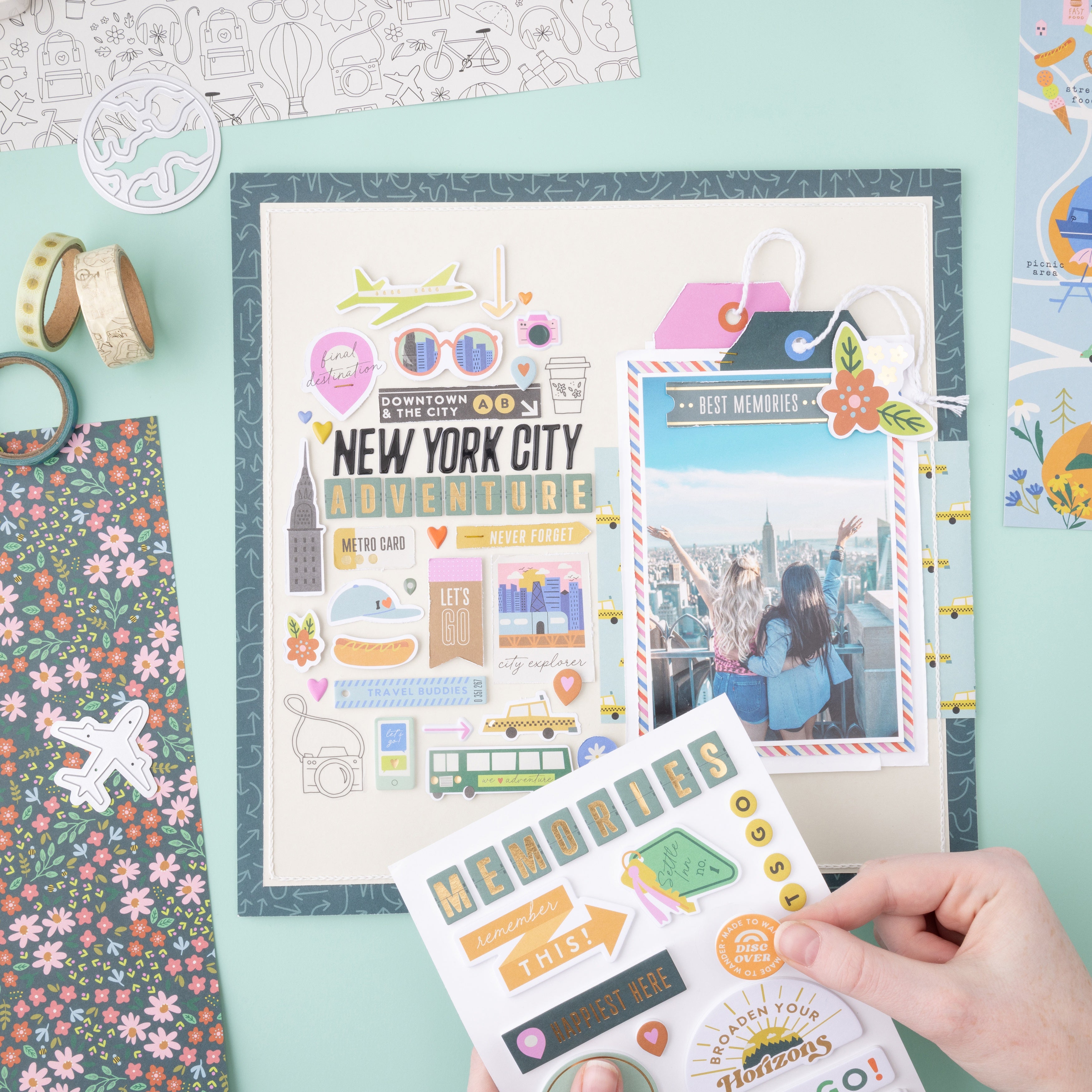 American Crafts Coast-to-Coast Foil Washi Tape, 8 pack