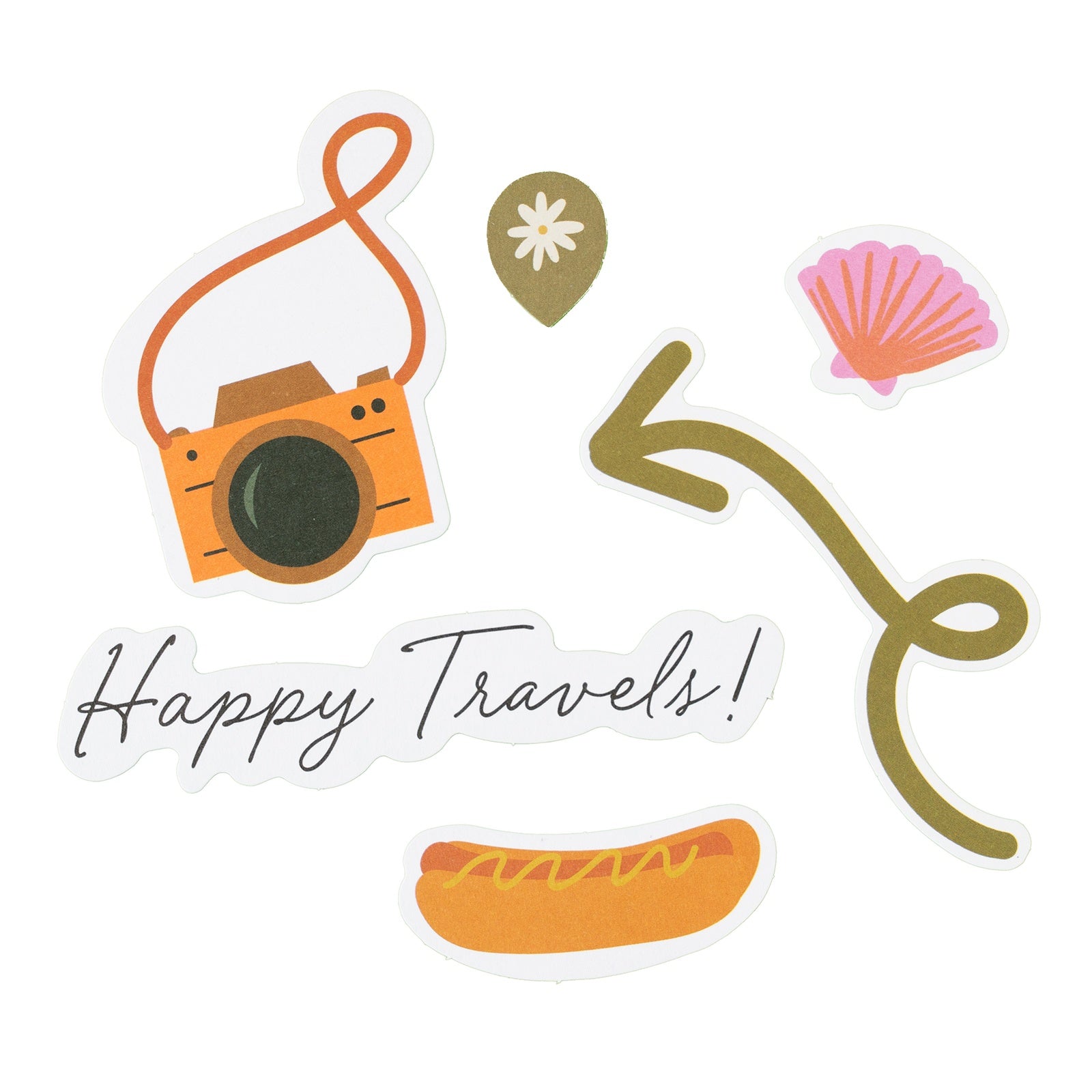 American Crafts Coast to Coast Ephemera Die Cuts - Icons, 76 Pieces