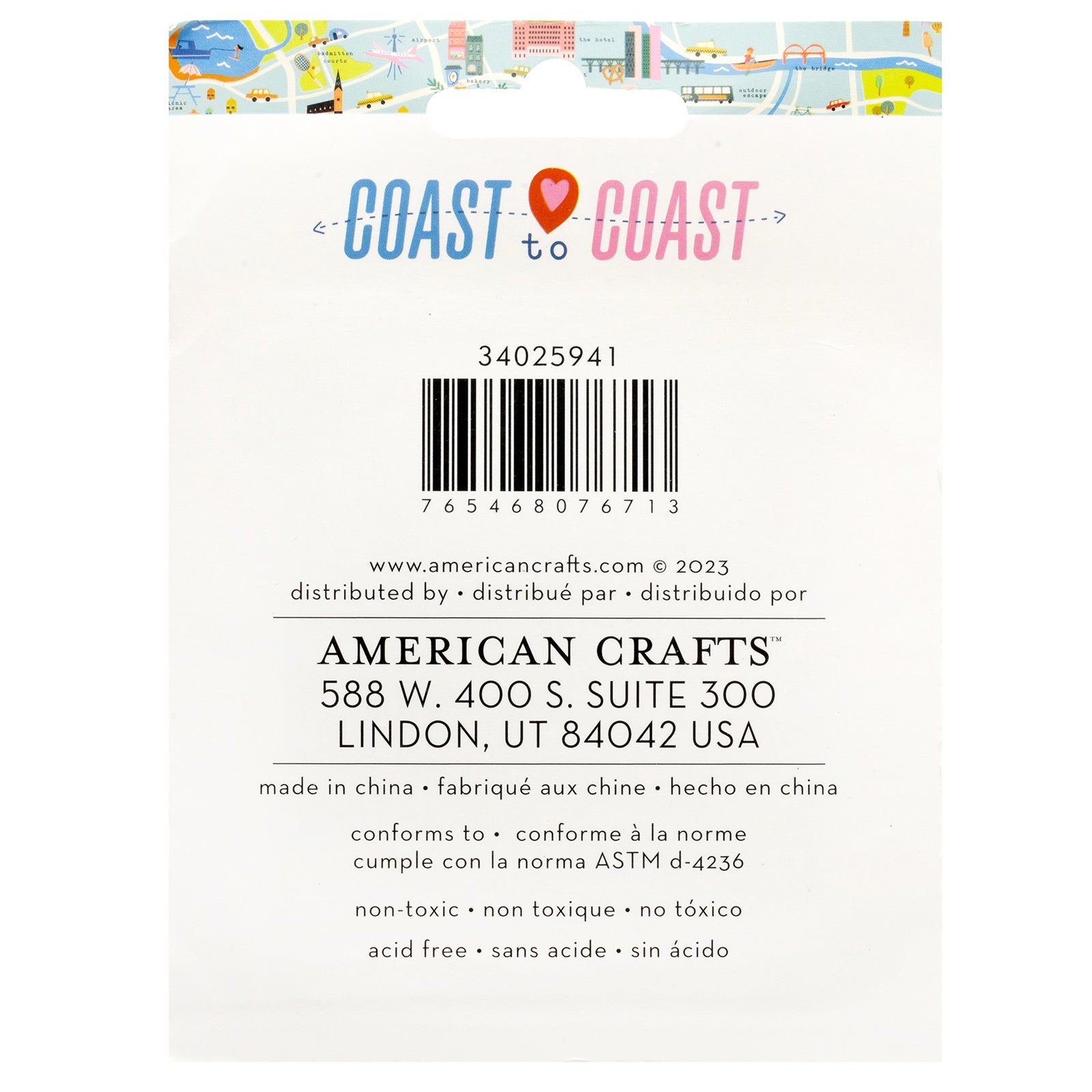 American Crafts Coast to Coast Ink Pads, 4 Pack