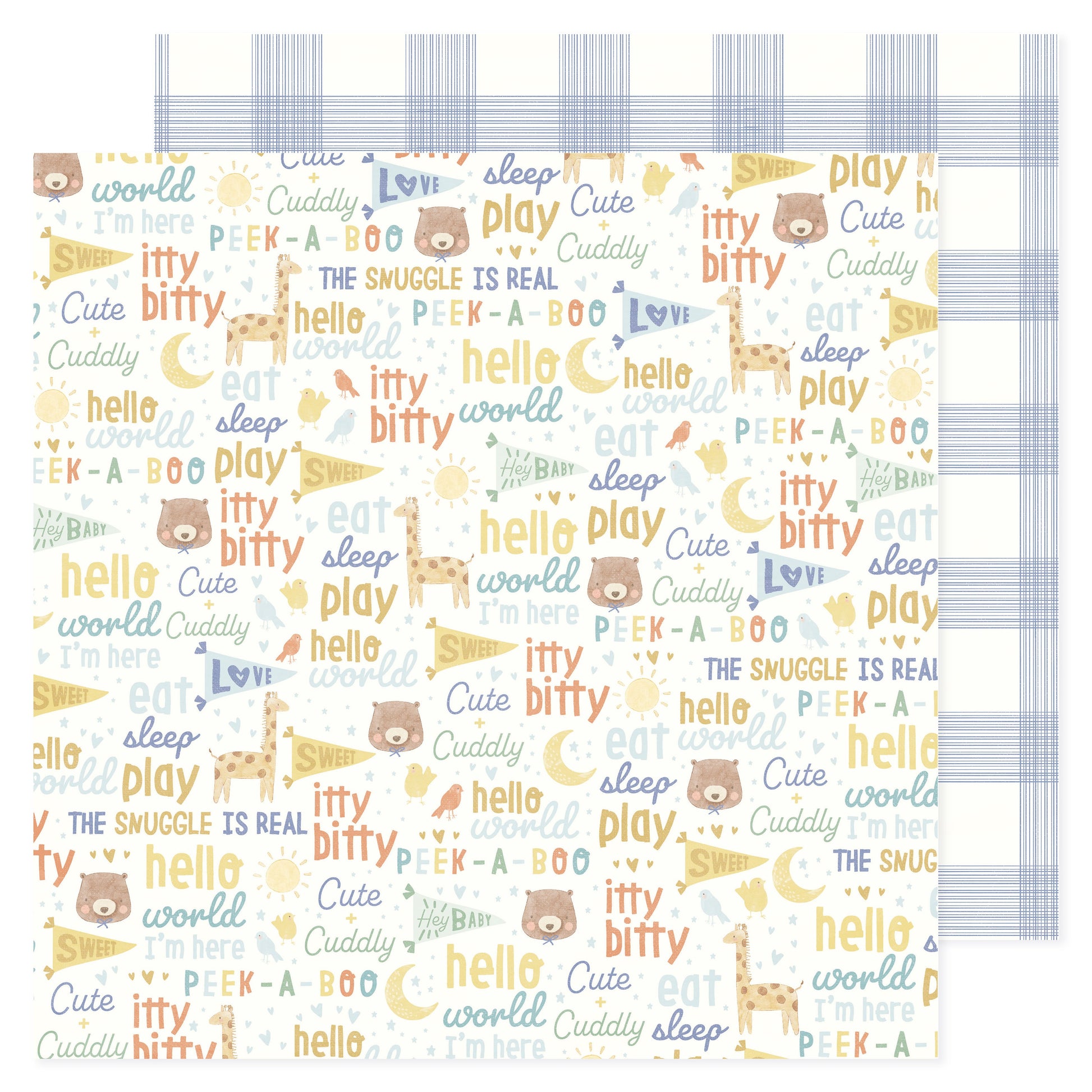 Hello Little Boy 12x12" Patterned Double-Sided Cardstock Packs