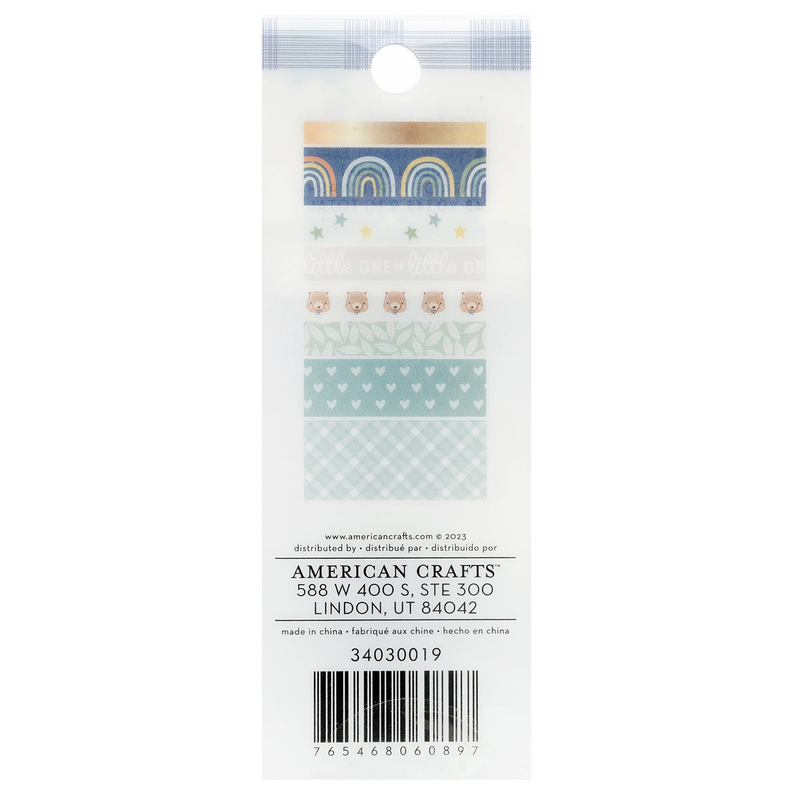 American Crafts Hello Little Boy Washi Tape - 8 Pack