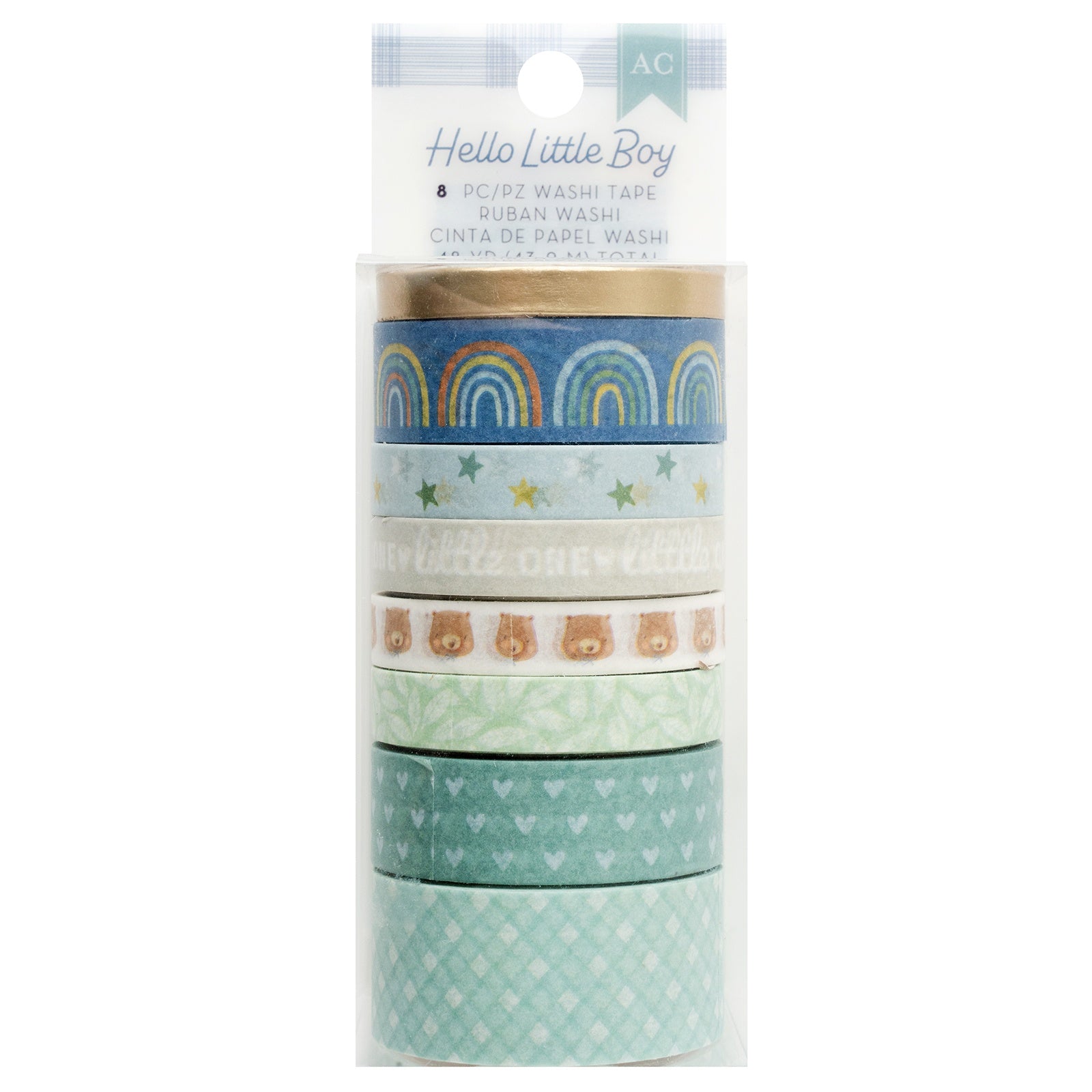 American Crafts Hello Little Boy Washi Tape - 8 Pack