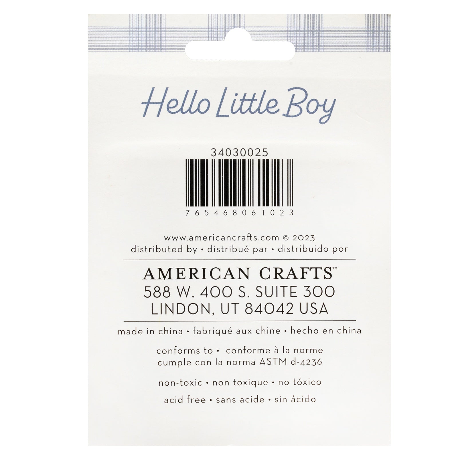 American Crafts Hello Little Boy Ink Pads Set
