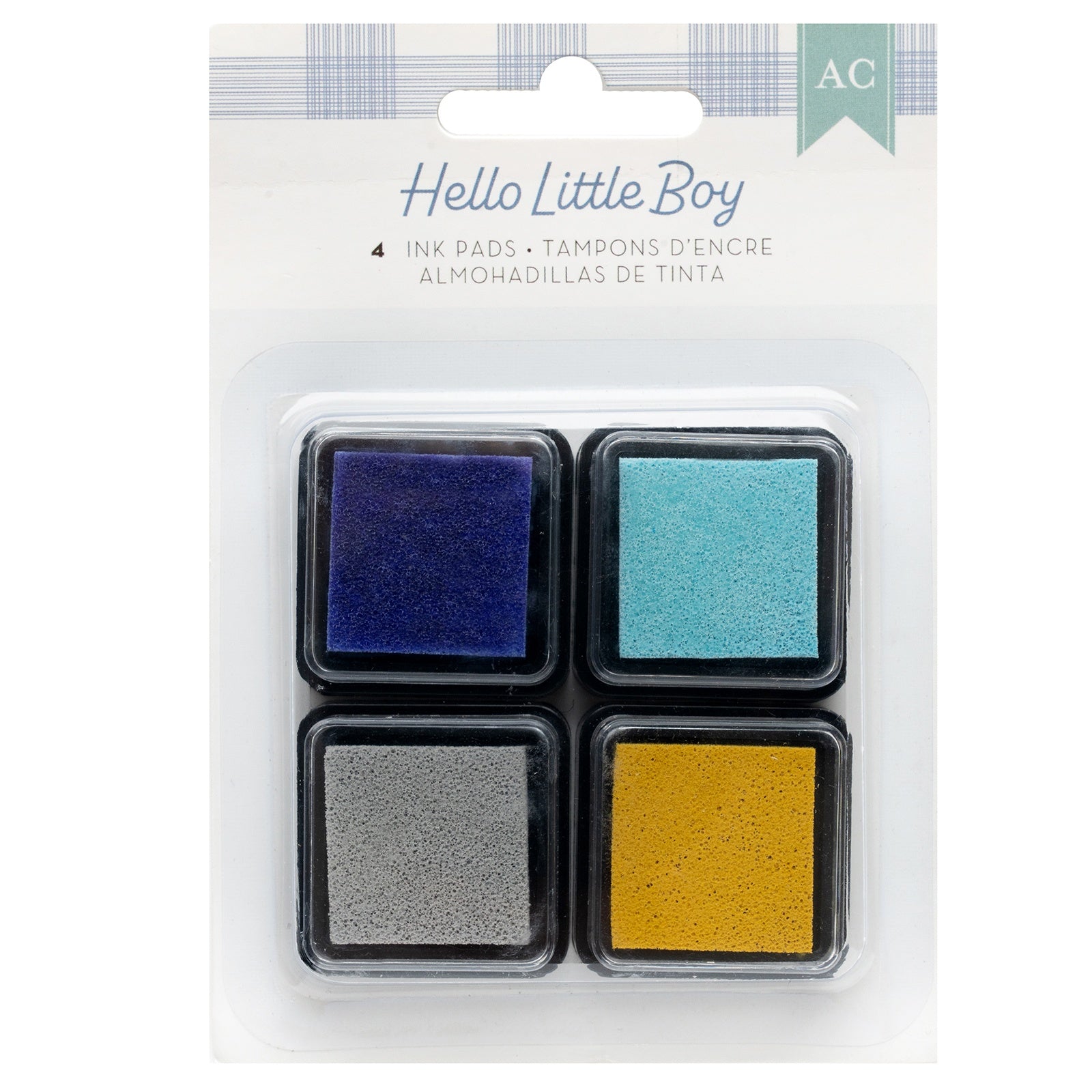American Crafts Hello Little Boy Ink Pads Set