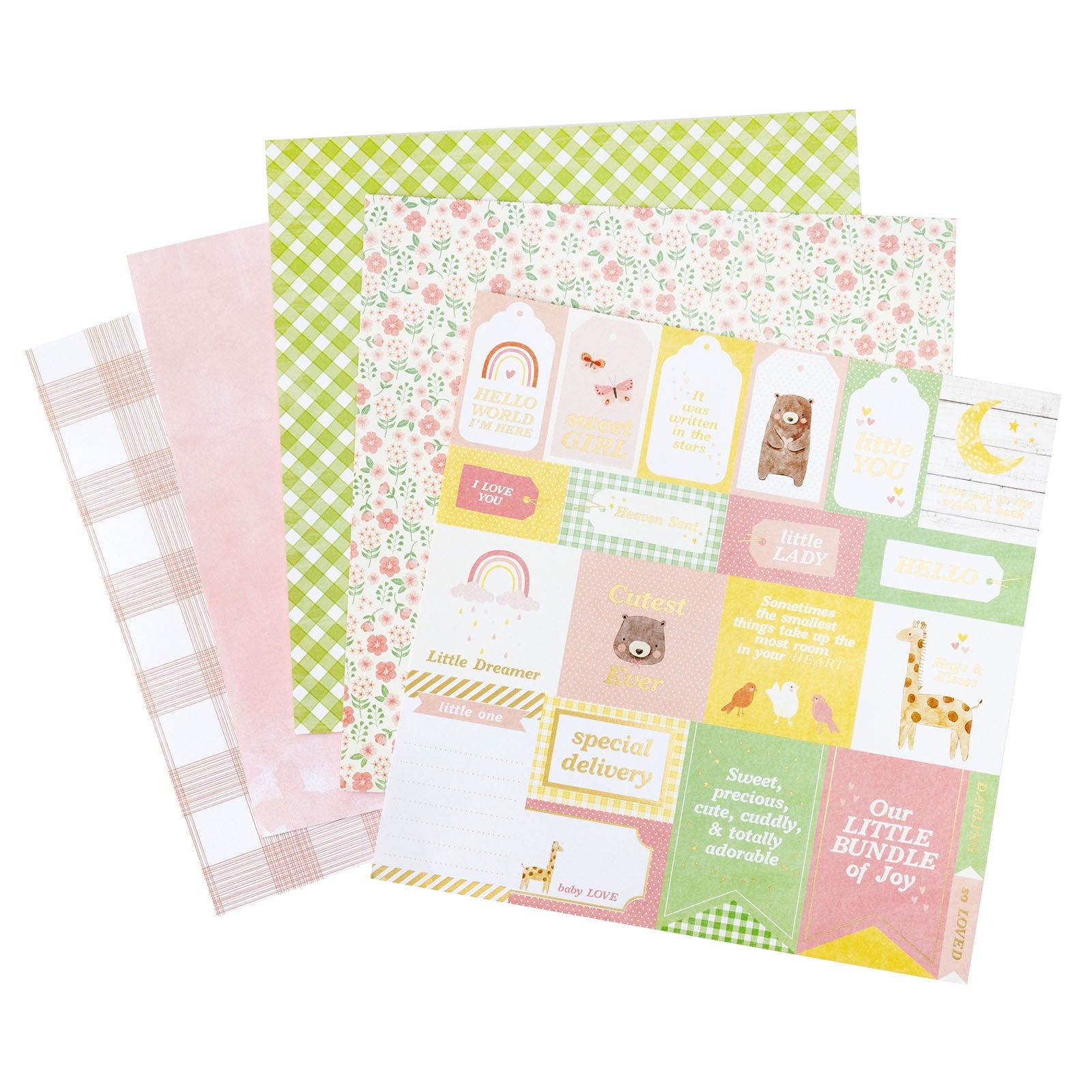 Hello Little Girl 12x12" Double-Sided Paper Pad