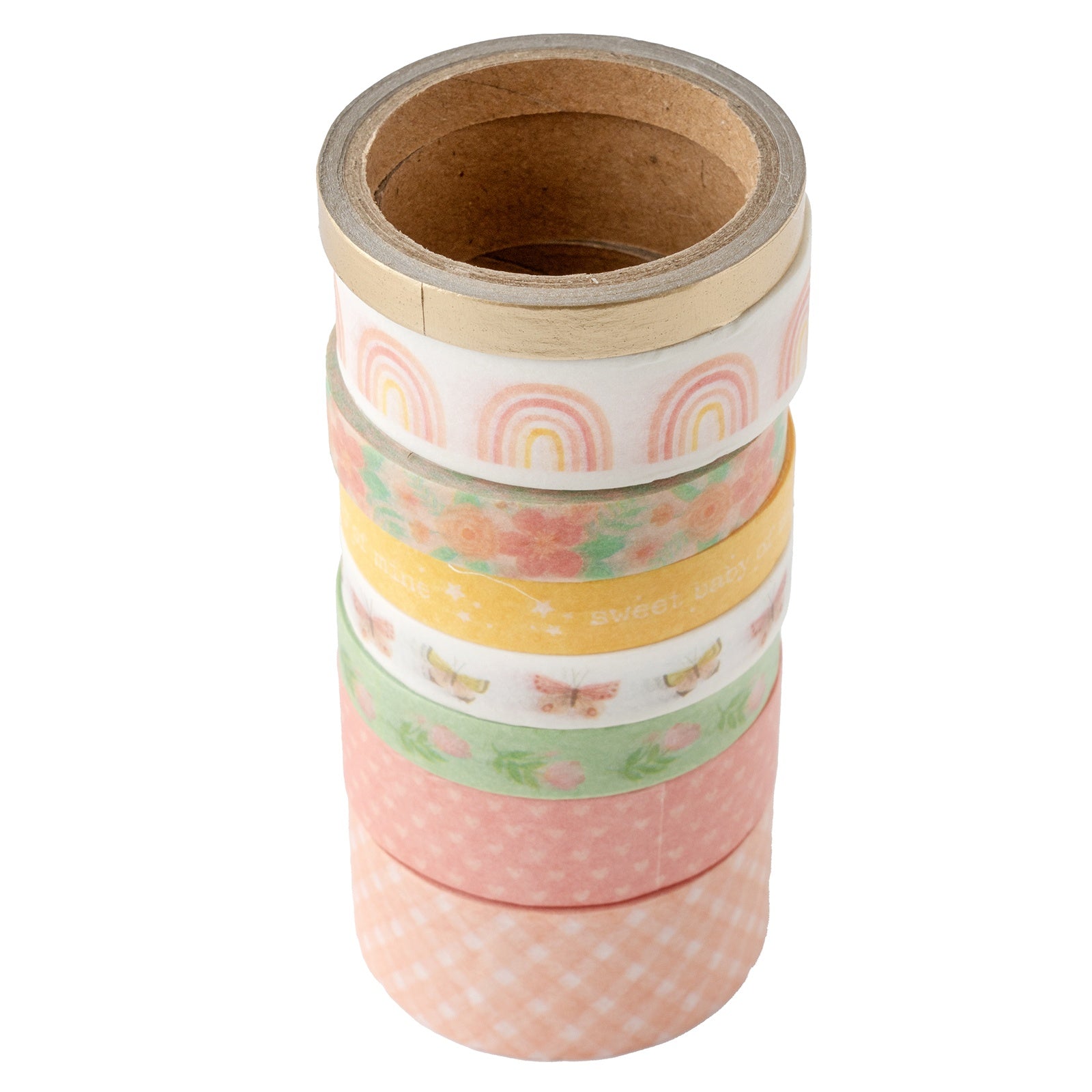 American Crafts Hello Little Girl Gold Foil Washi Tape - 8 Pack