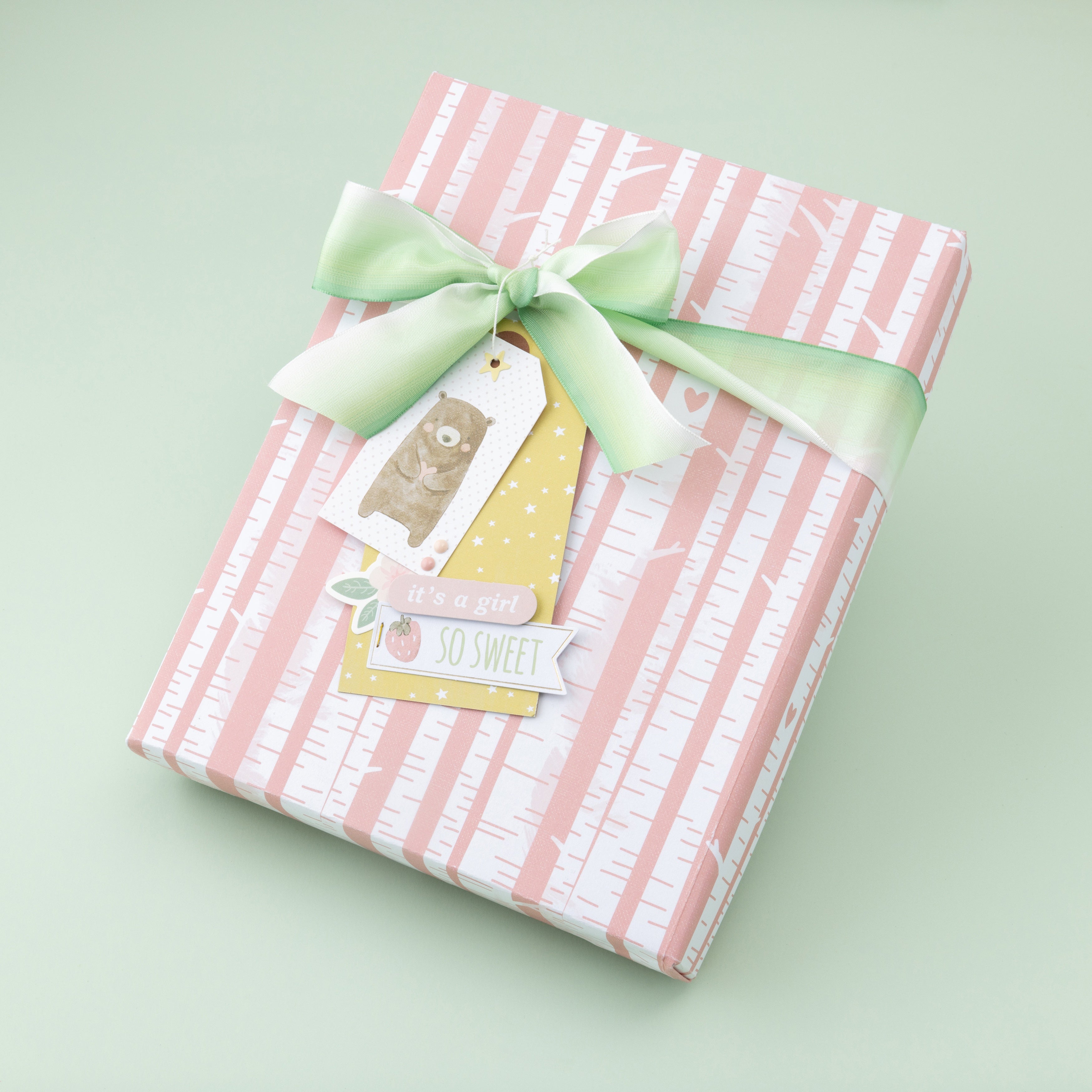 American Crafts Hello Little Girl Ephemera Die Cuts - Journaling, Gold Foil