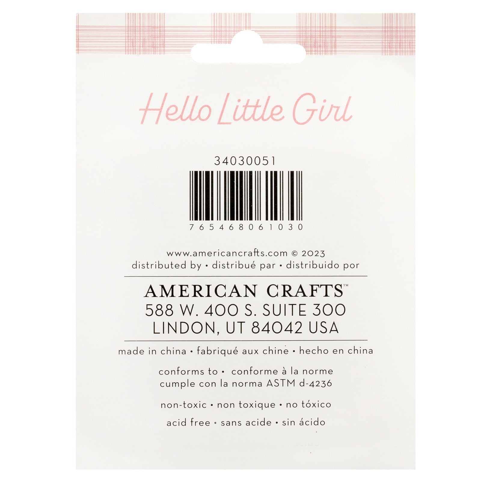 American Crafts Hello Little Girl Ink Pads - 4 Pack