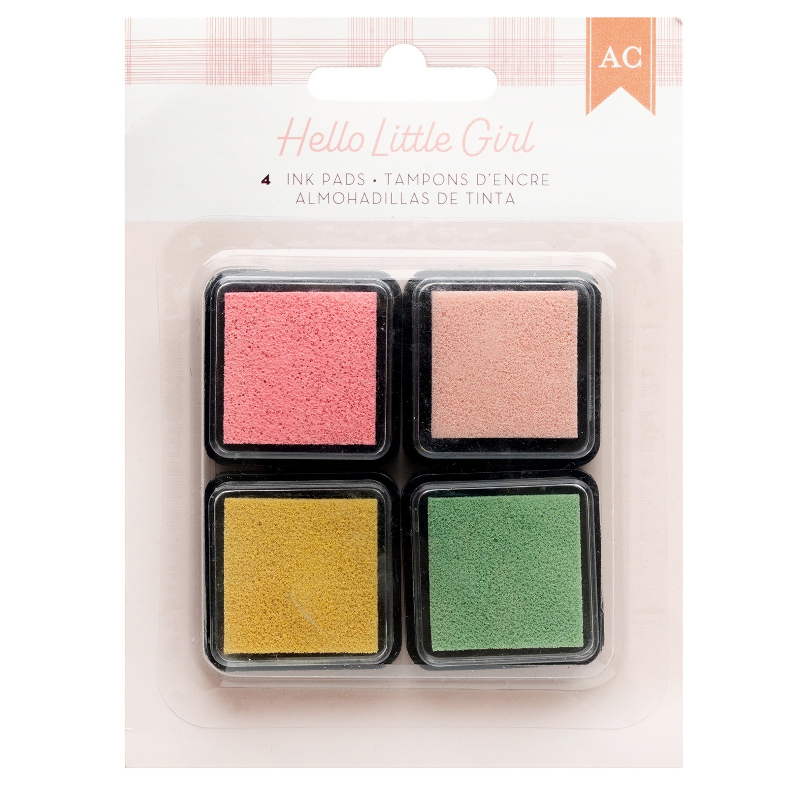 American Crafts Hello Little Girl Ink Pads - 4 Pack