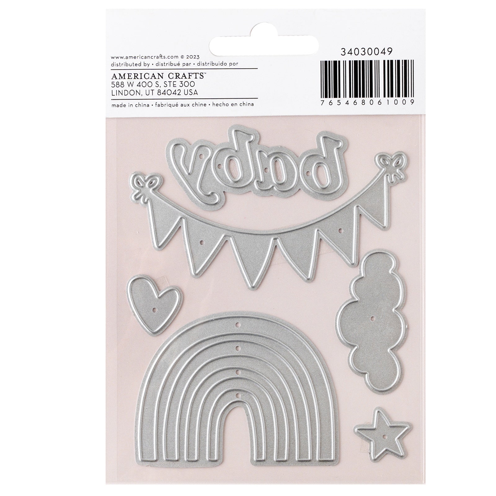 American Crafts Hello Little Girl Metal Die Set