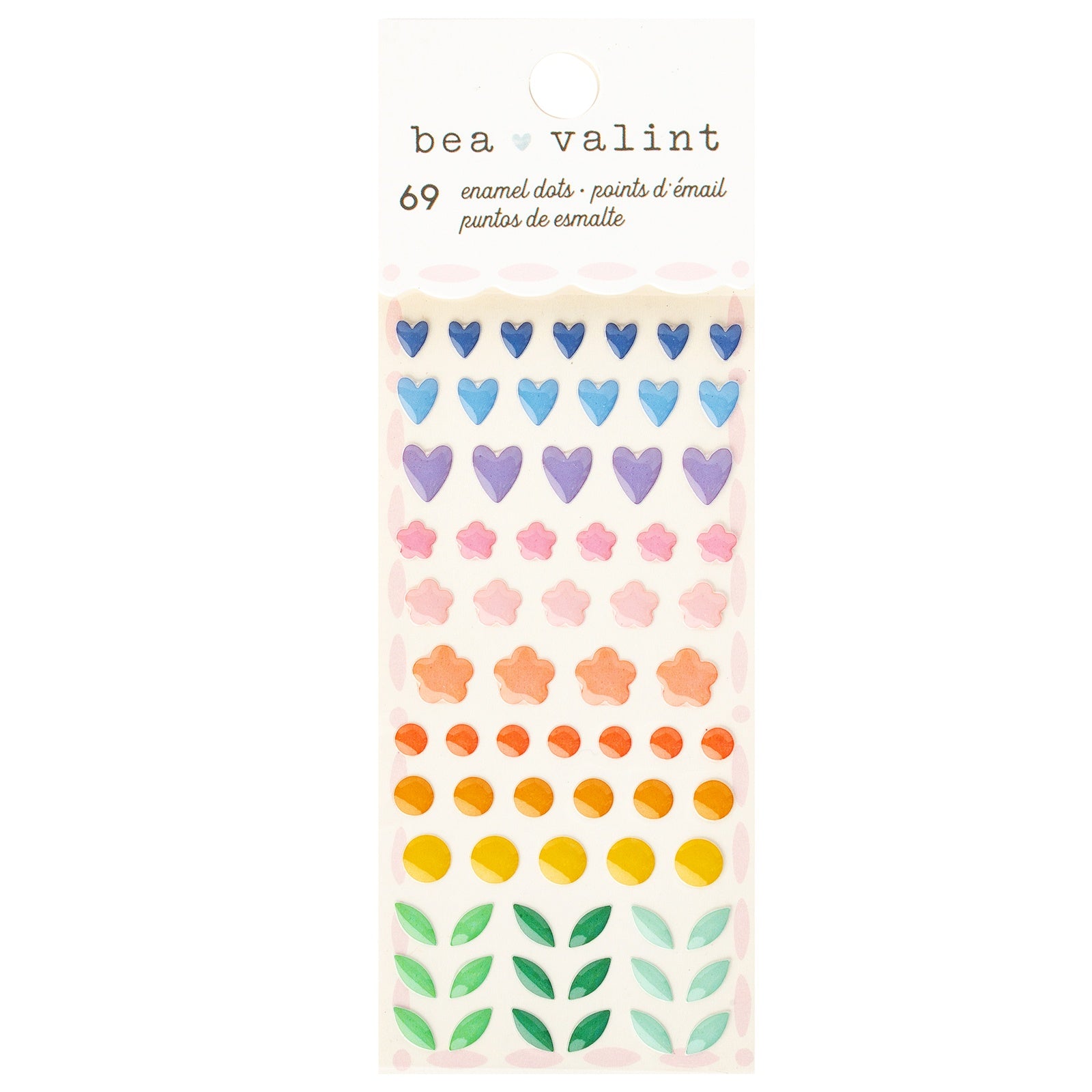 American Crafts Poppy And Pear Enamel Dots - 69 pack
