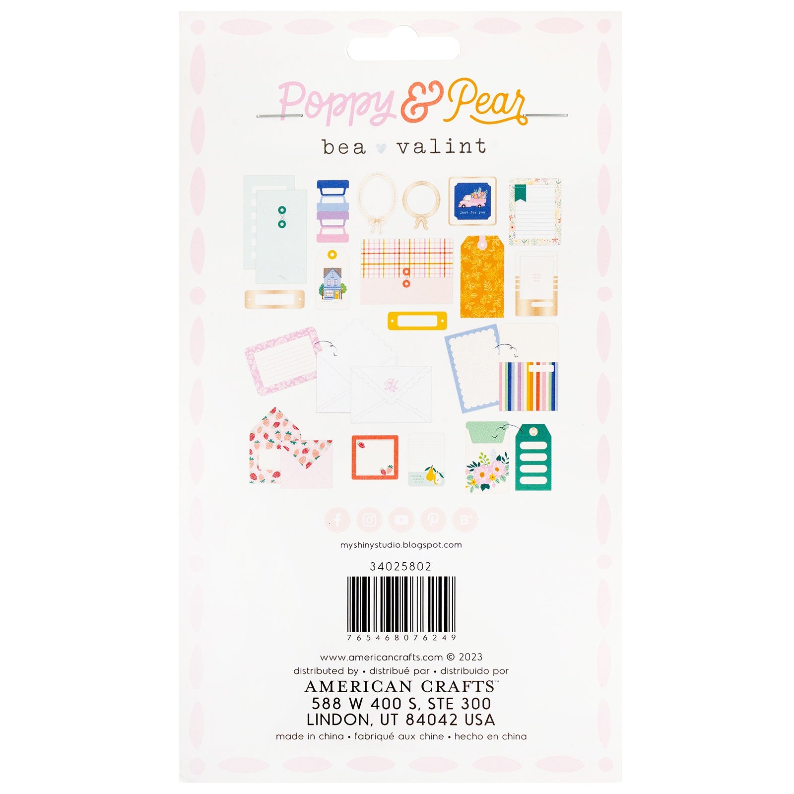 American Crafts Poppy And Pear Stationery Pack