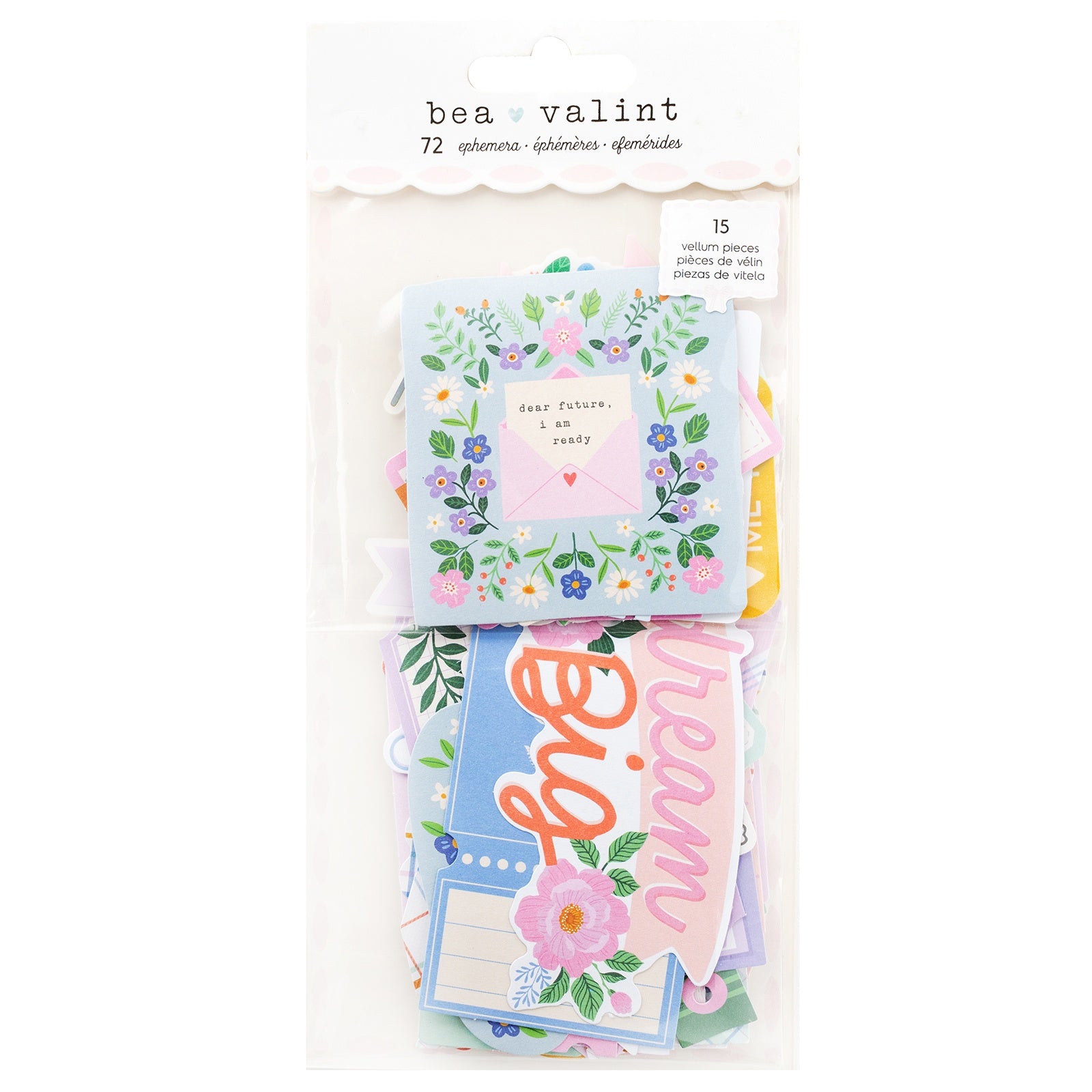 American Crafts Poppy And Pear Ephemera - Journaling Die-Cuts, 72 pieces