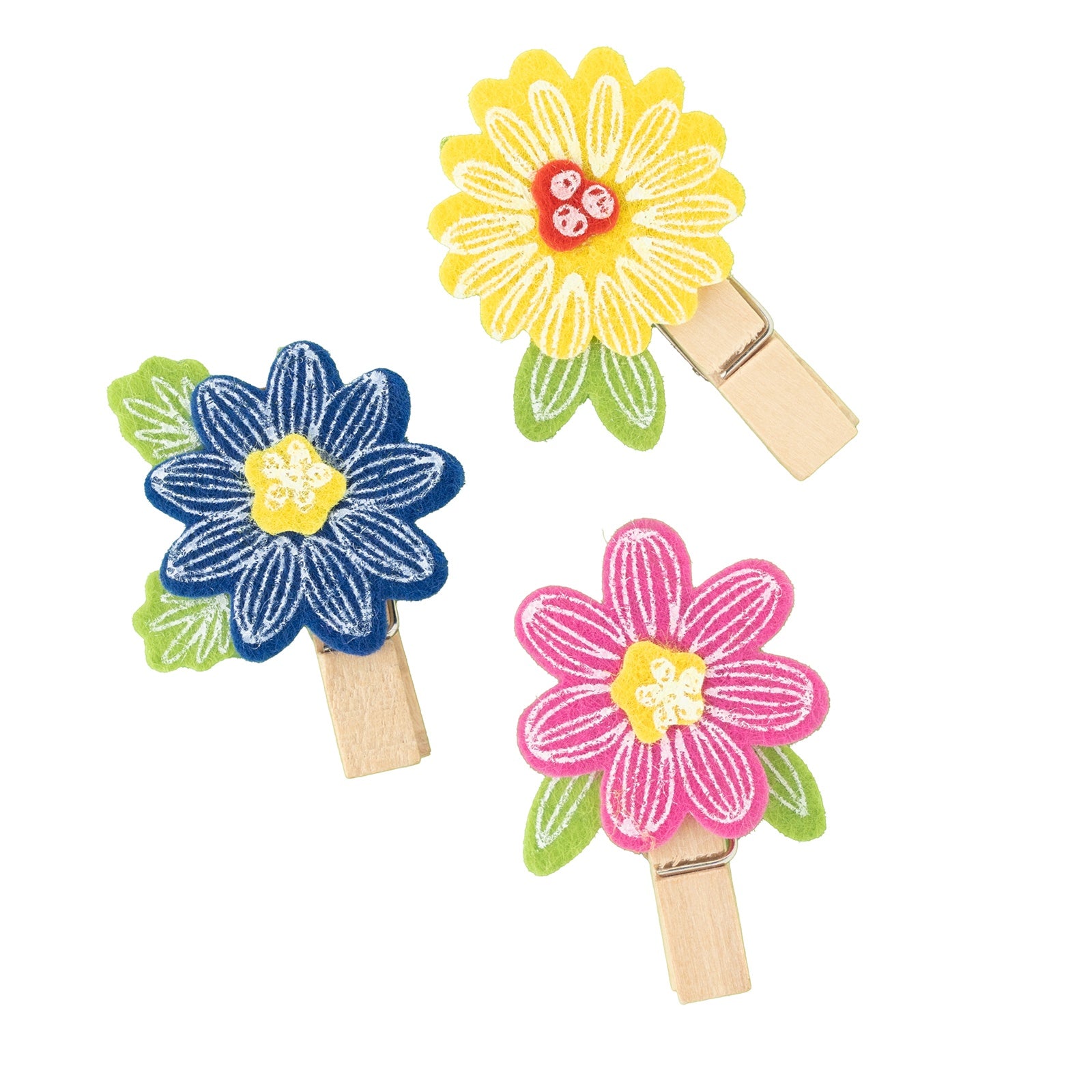 American Crafts Poppy And Pear Flower Clothespins