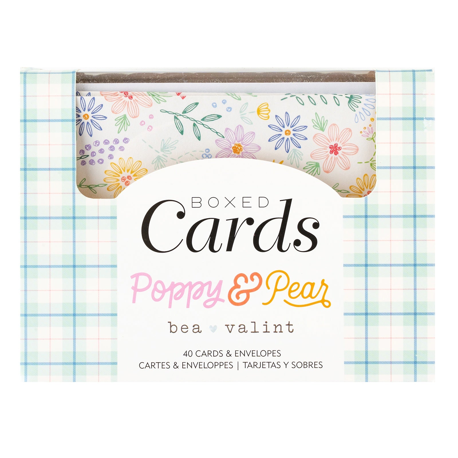 American Crafts A2 Cards with Envelopes - Poppy And Pear, 40 pack