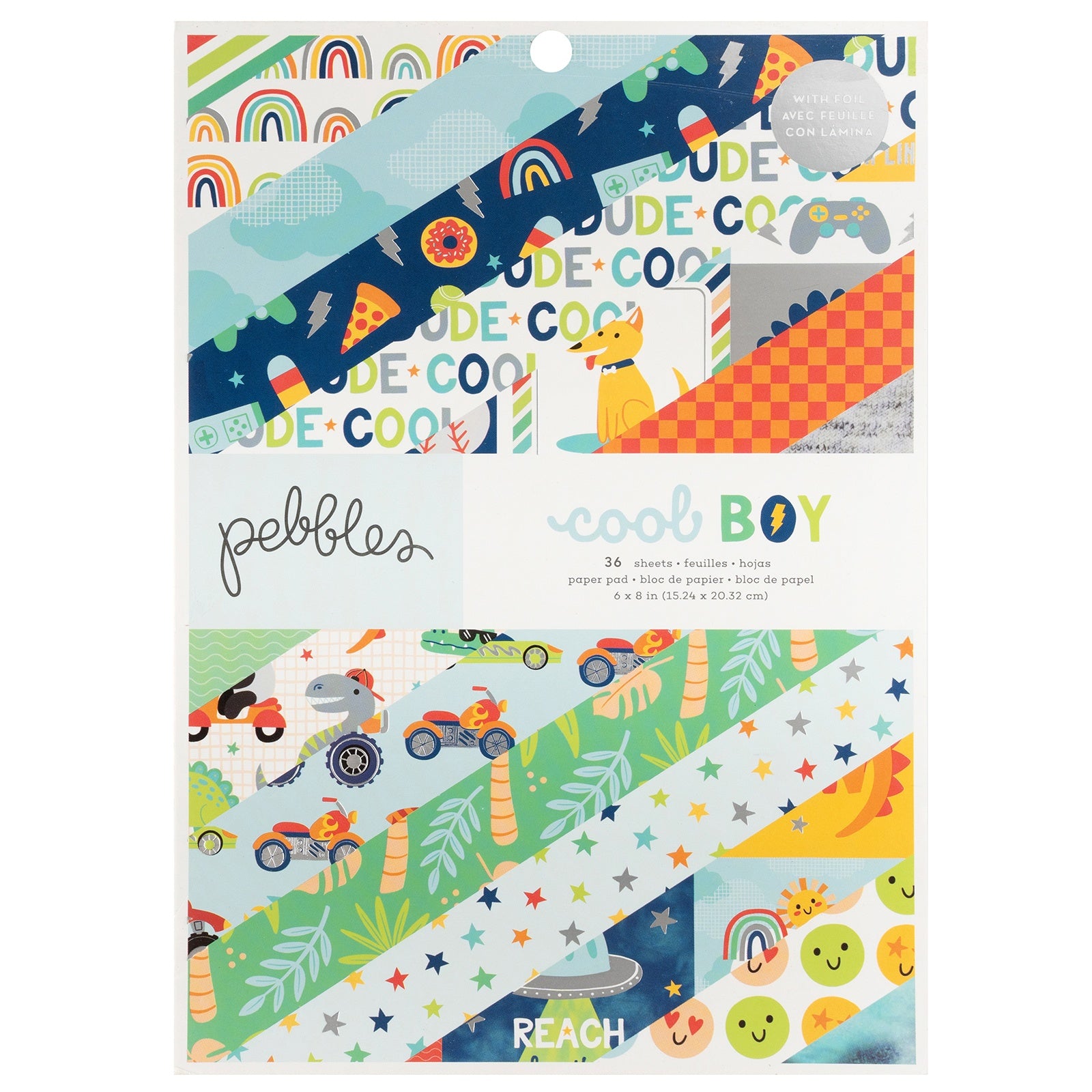 Pebbles Cool Boy Single-Sided 6x8" Paper Pad