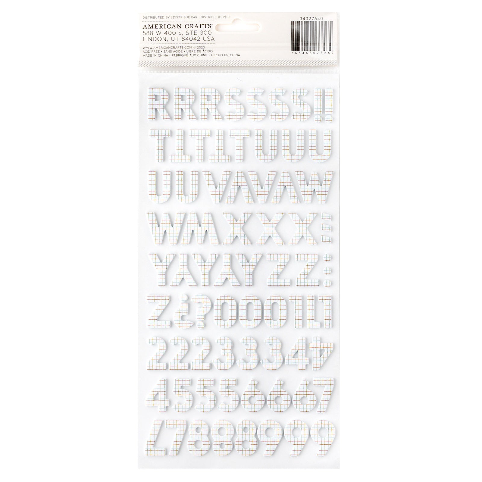 Pebbles Cool Boy Thickers Alphabet Stickers, 143 pcs