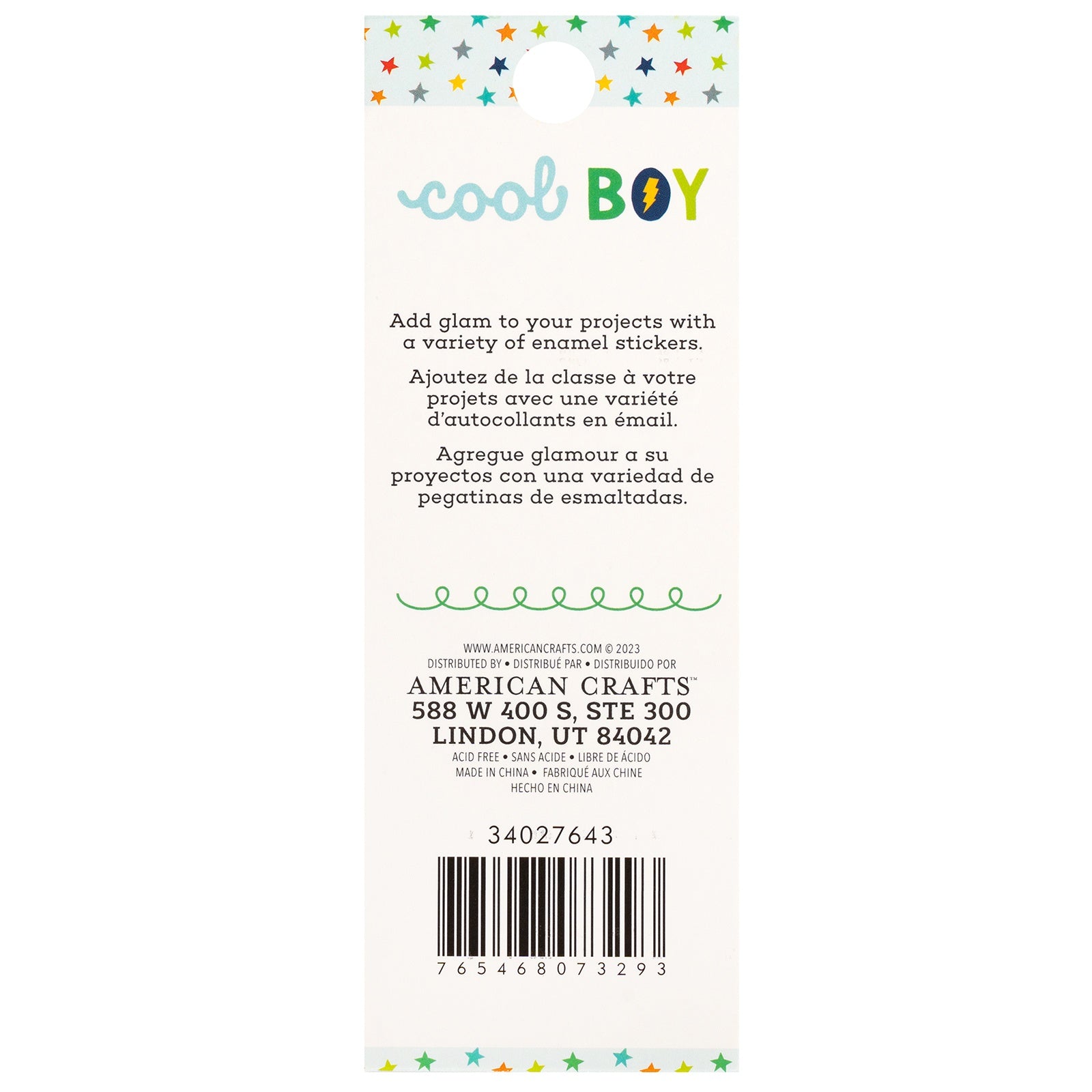 Pebbles Cool Boy Enamel Dots - Silver Foil, 60 Pieces