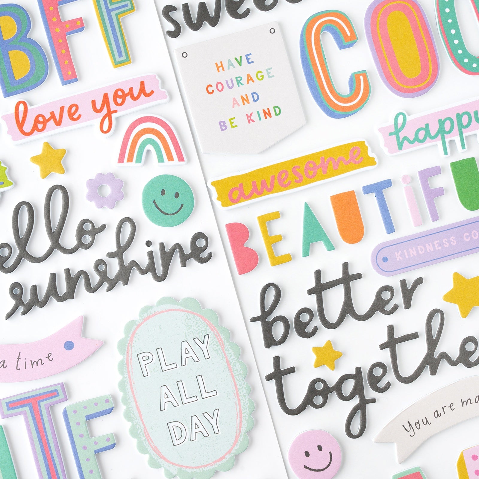 Pebbles Cool Girl Thickers - Phrases, 107 stickers