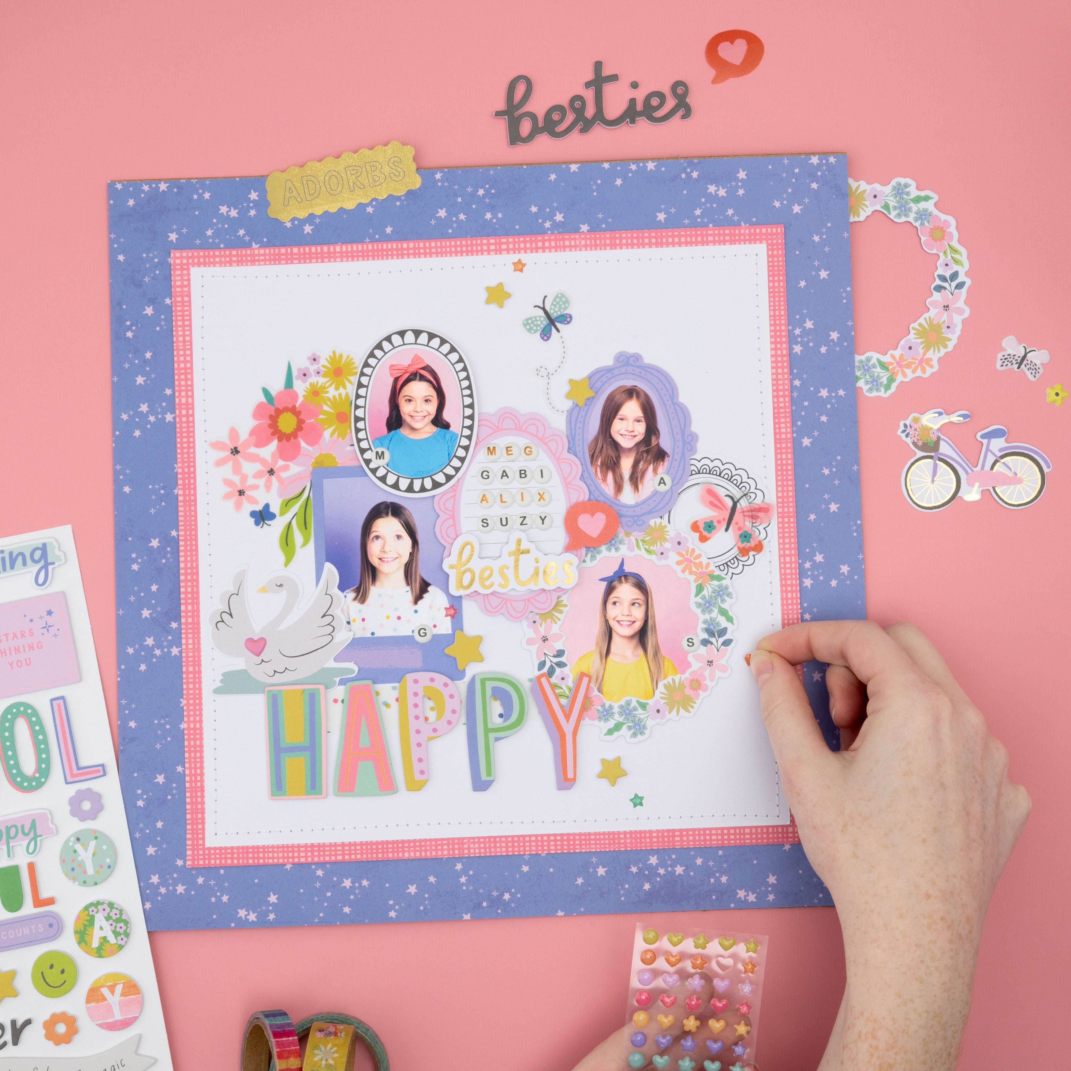 Pebbles Cool Girl Thickers - Phrases, 107 stickers