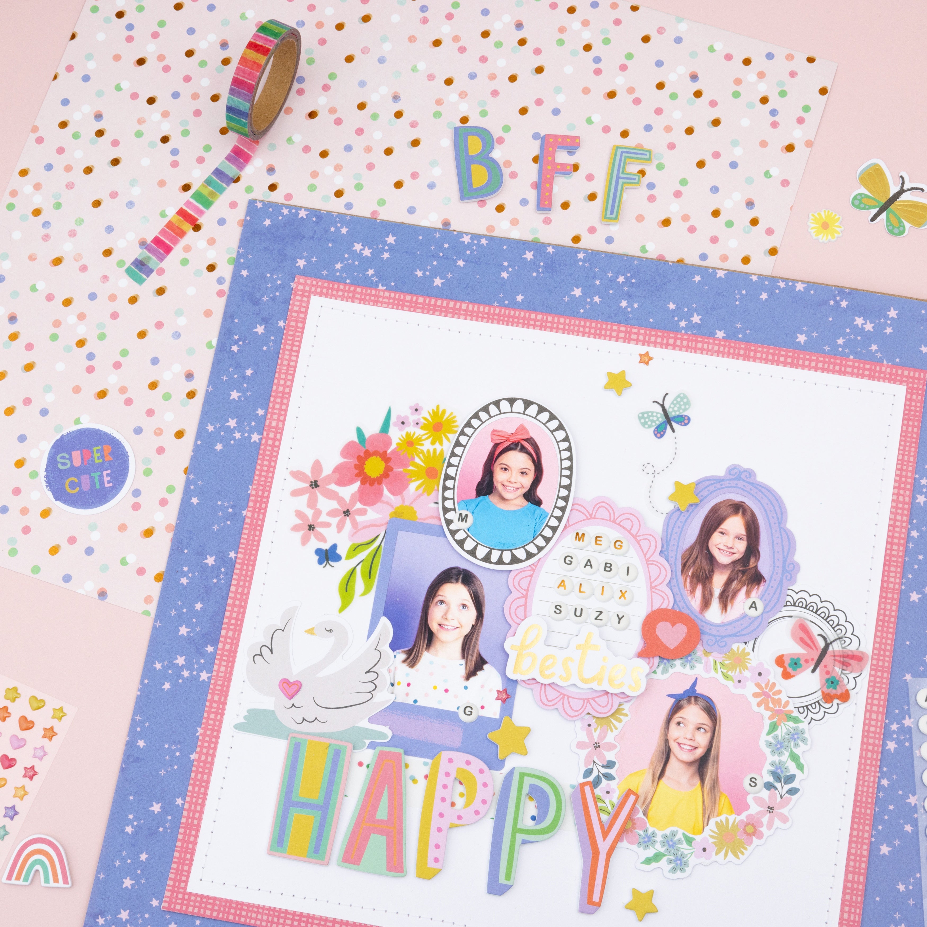 Pebbles Cool Girl Thickers - Phrases, 107 stickers