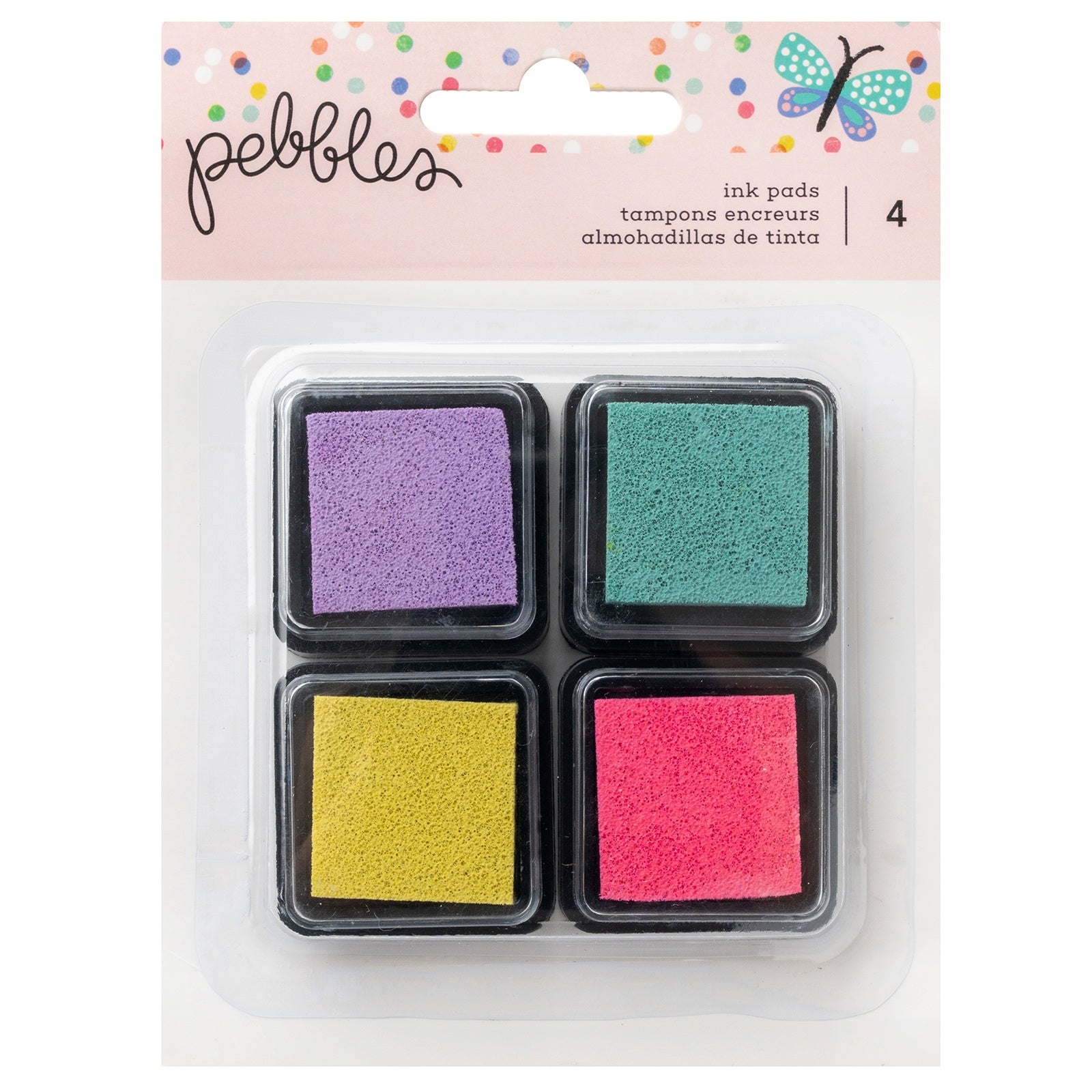 Pebbles Cool Girl Ink Pads - 4 Pack