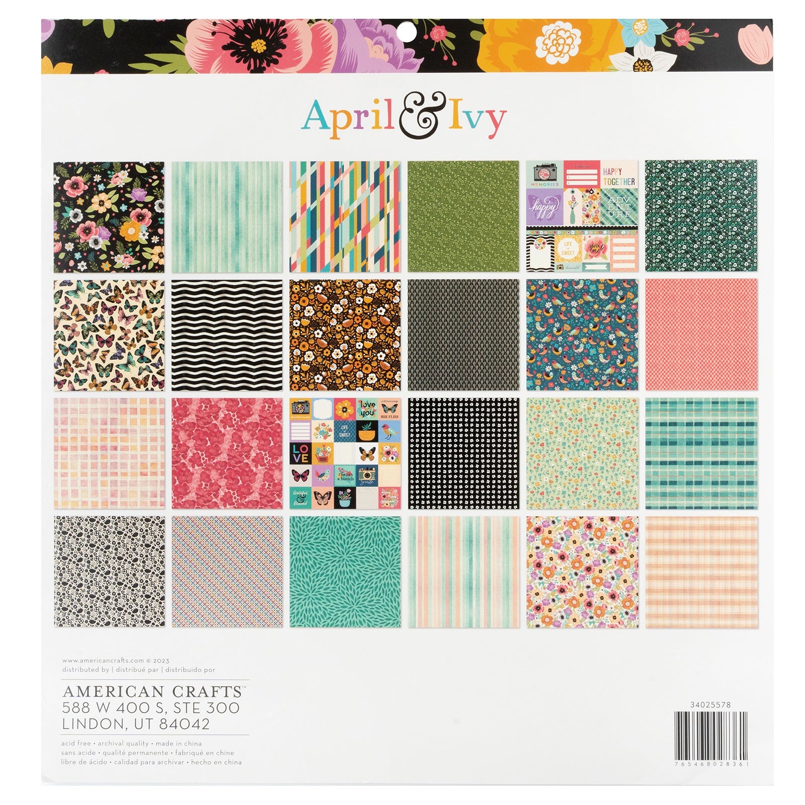 April and Ivy Double-Sided 12x12" Paper Pad